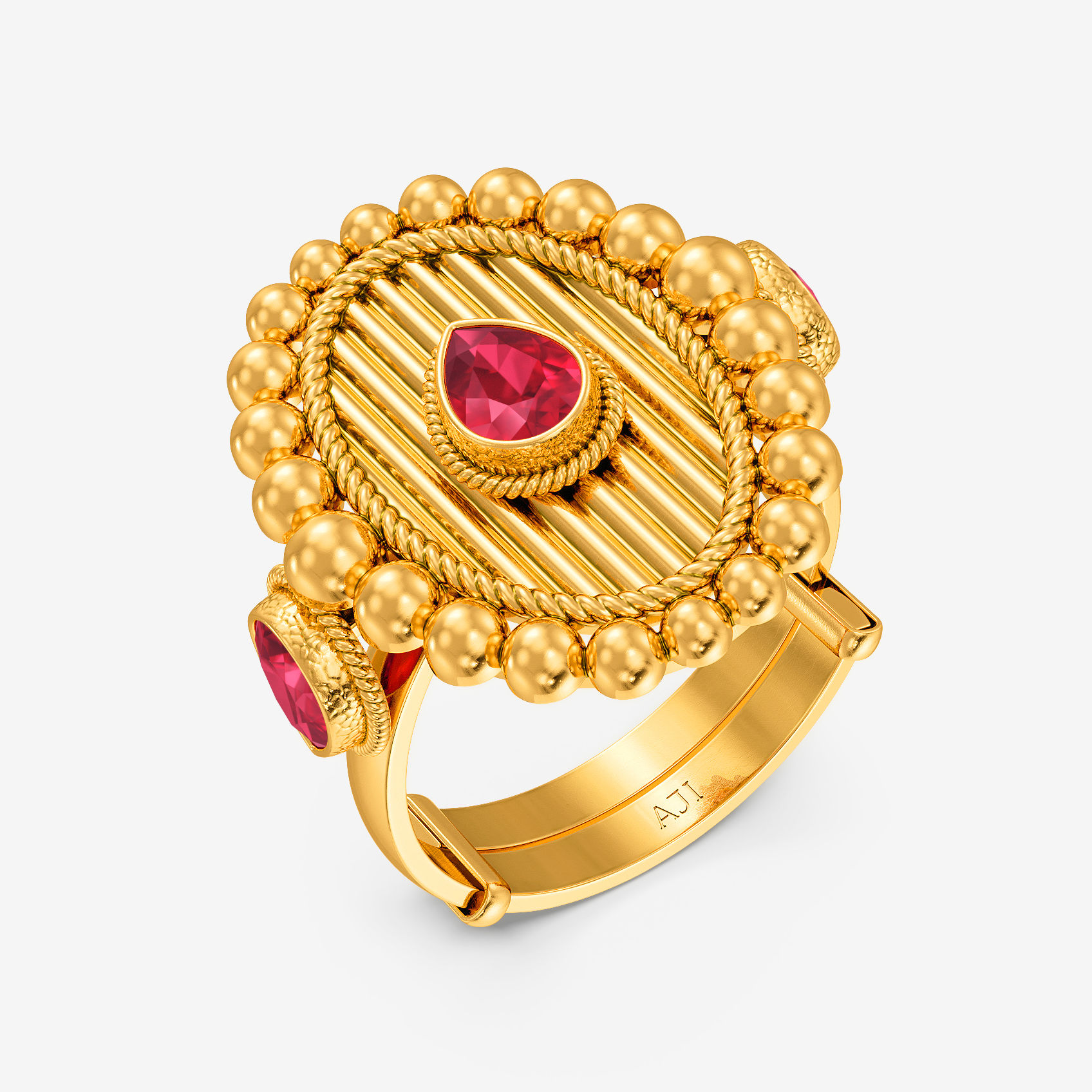 Lustrous Contour Gold Ring