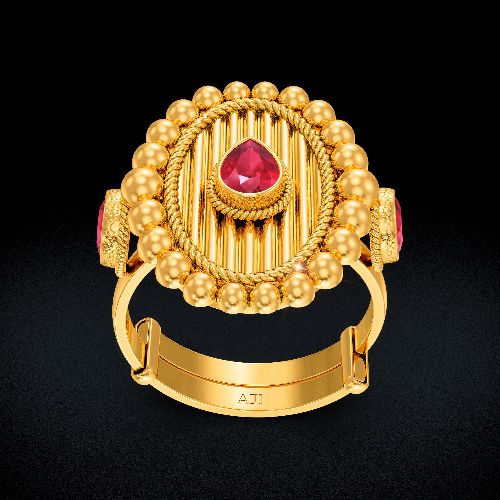 Lustrous Contour Gold Ring image