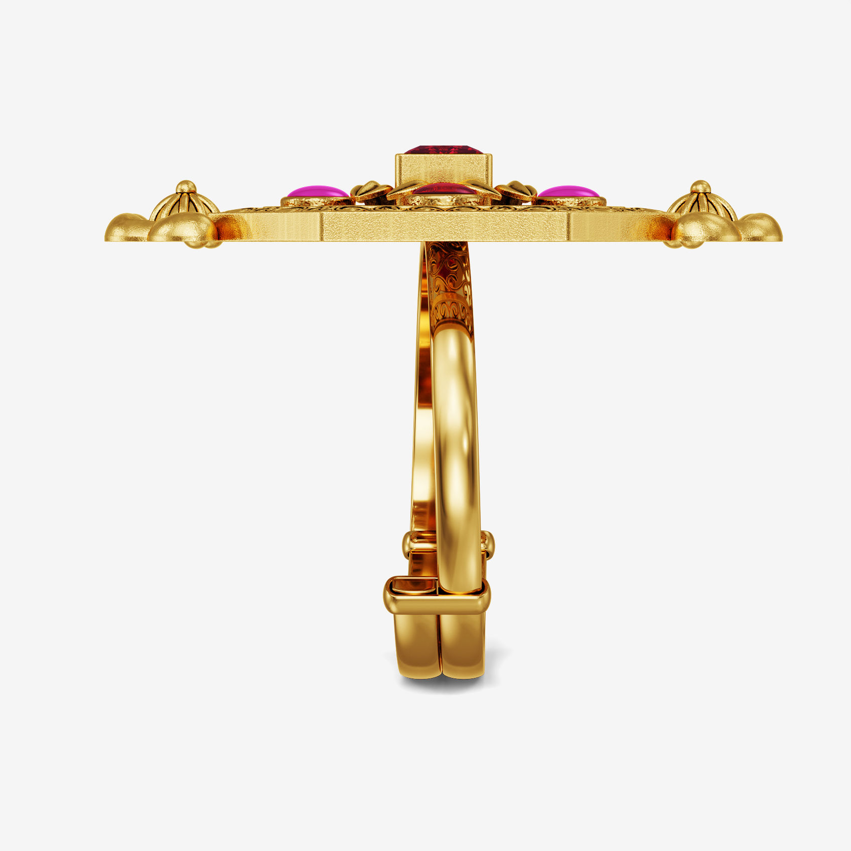 Embossed Grandeur Gold Ring alternate view 1