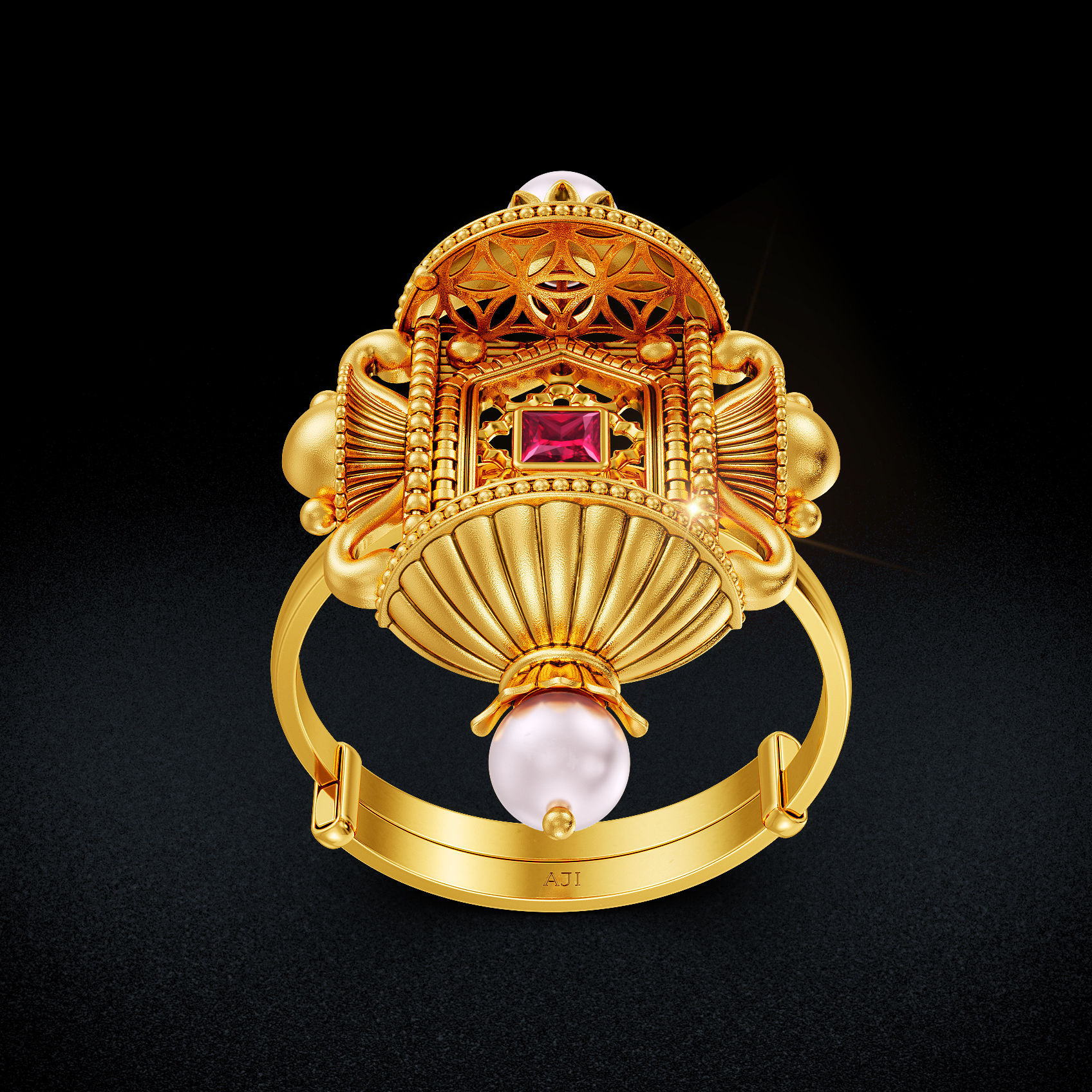 Royal Carriage Gold Ring image