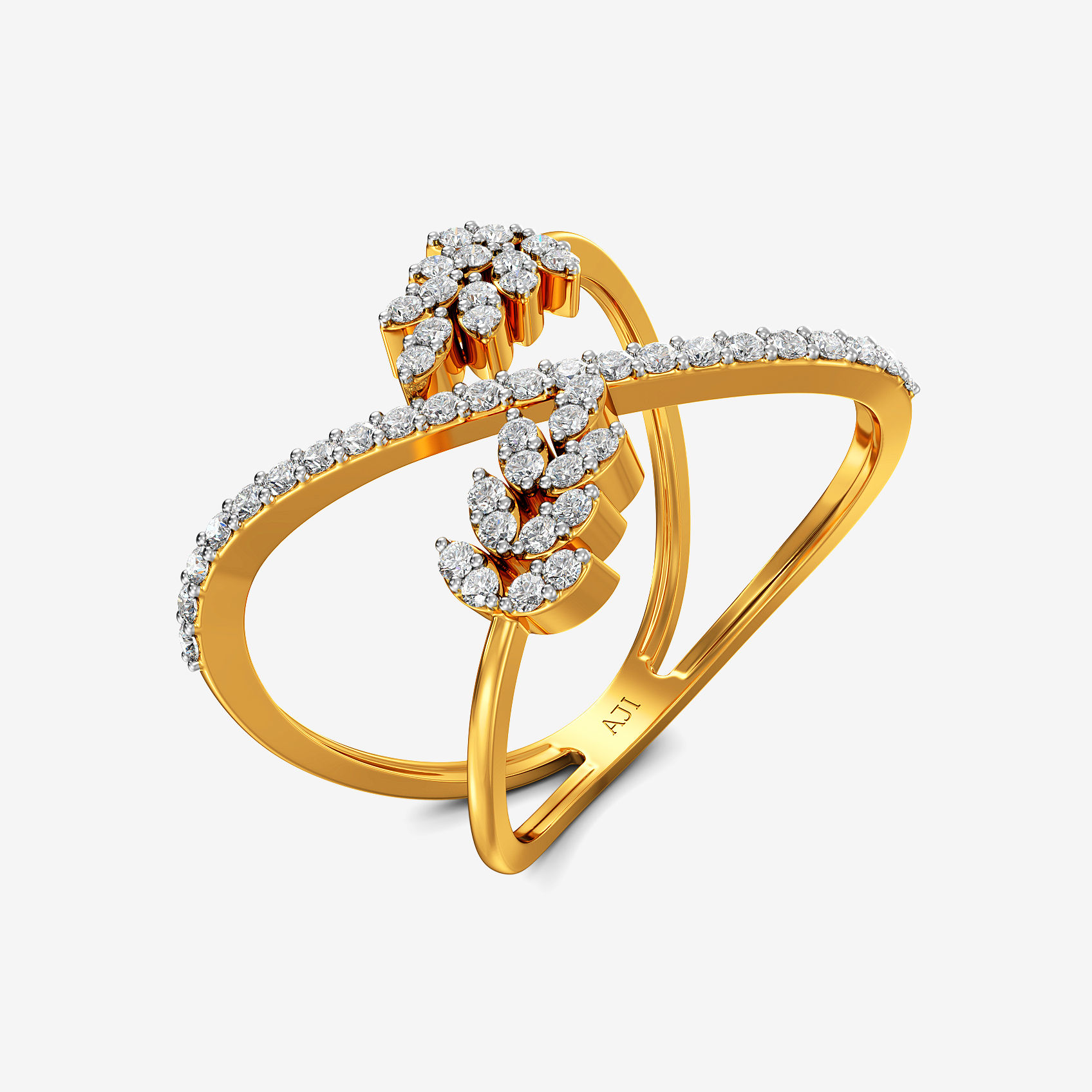 Vine Criss Gold Ring