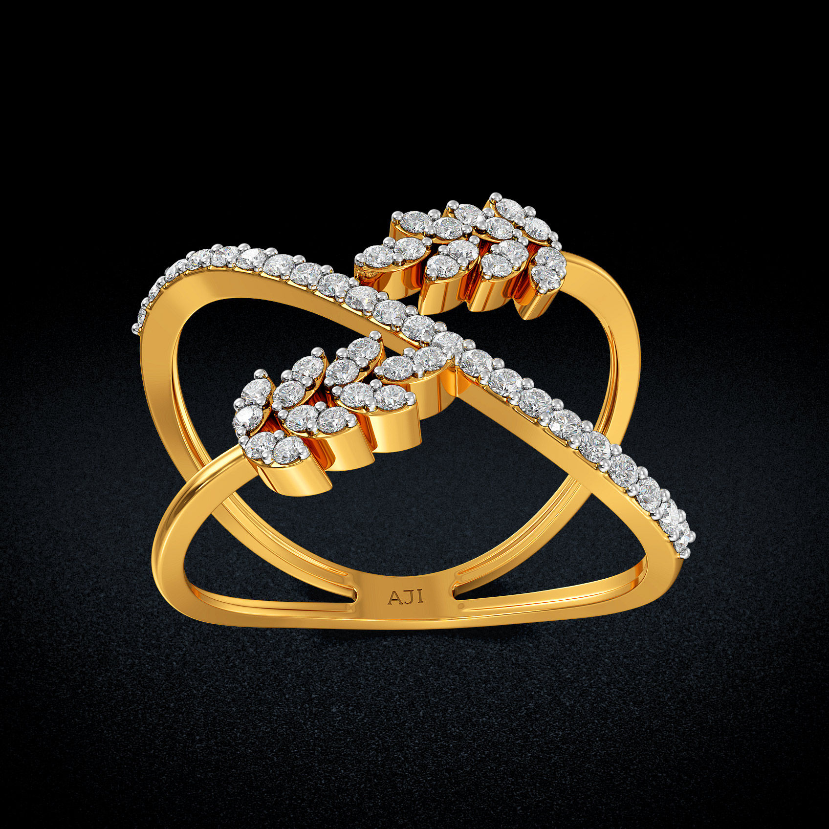 Vine Criss Gold Ring image