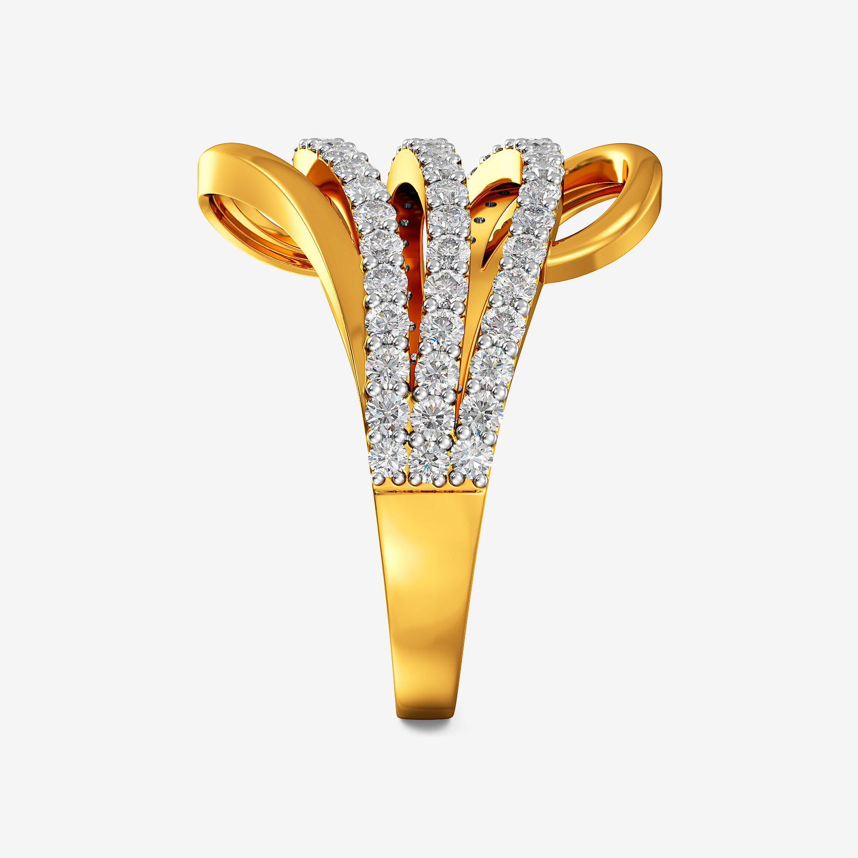 Wavy Spark Gold Ring alternate view 1