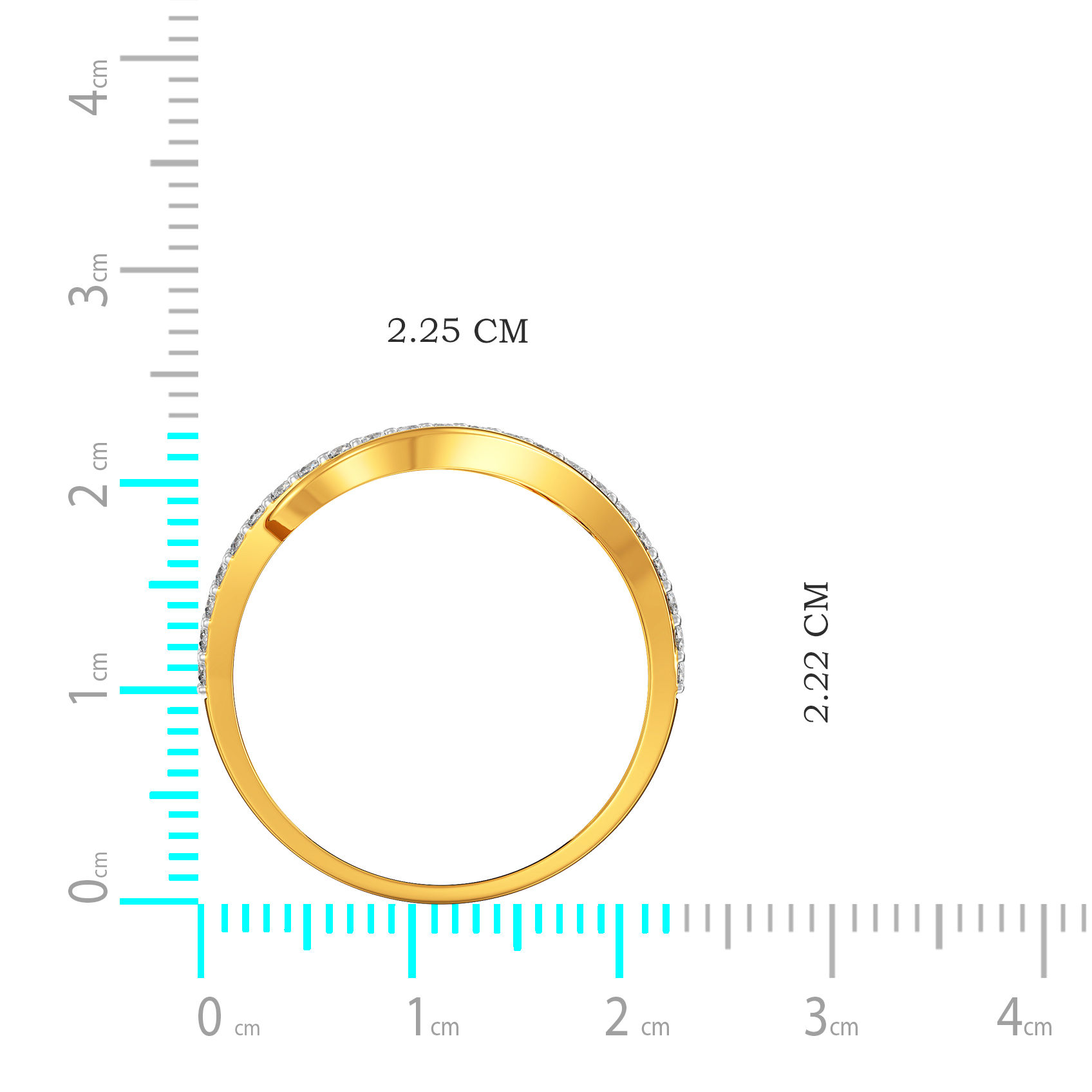 Wavy Spark Gold Ring alternate view 3