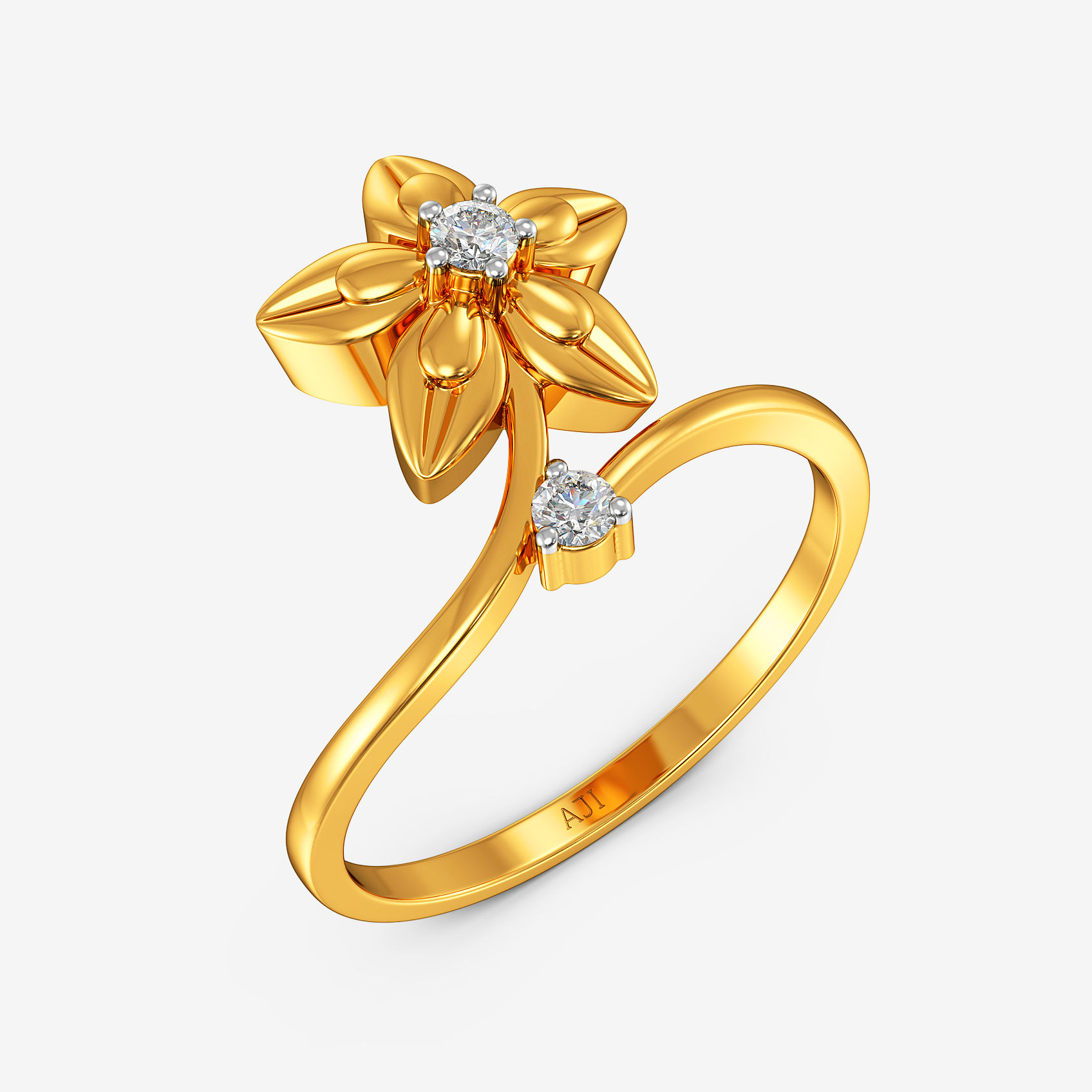 Solo Bloom Gold Ring
