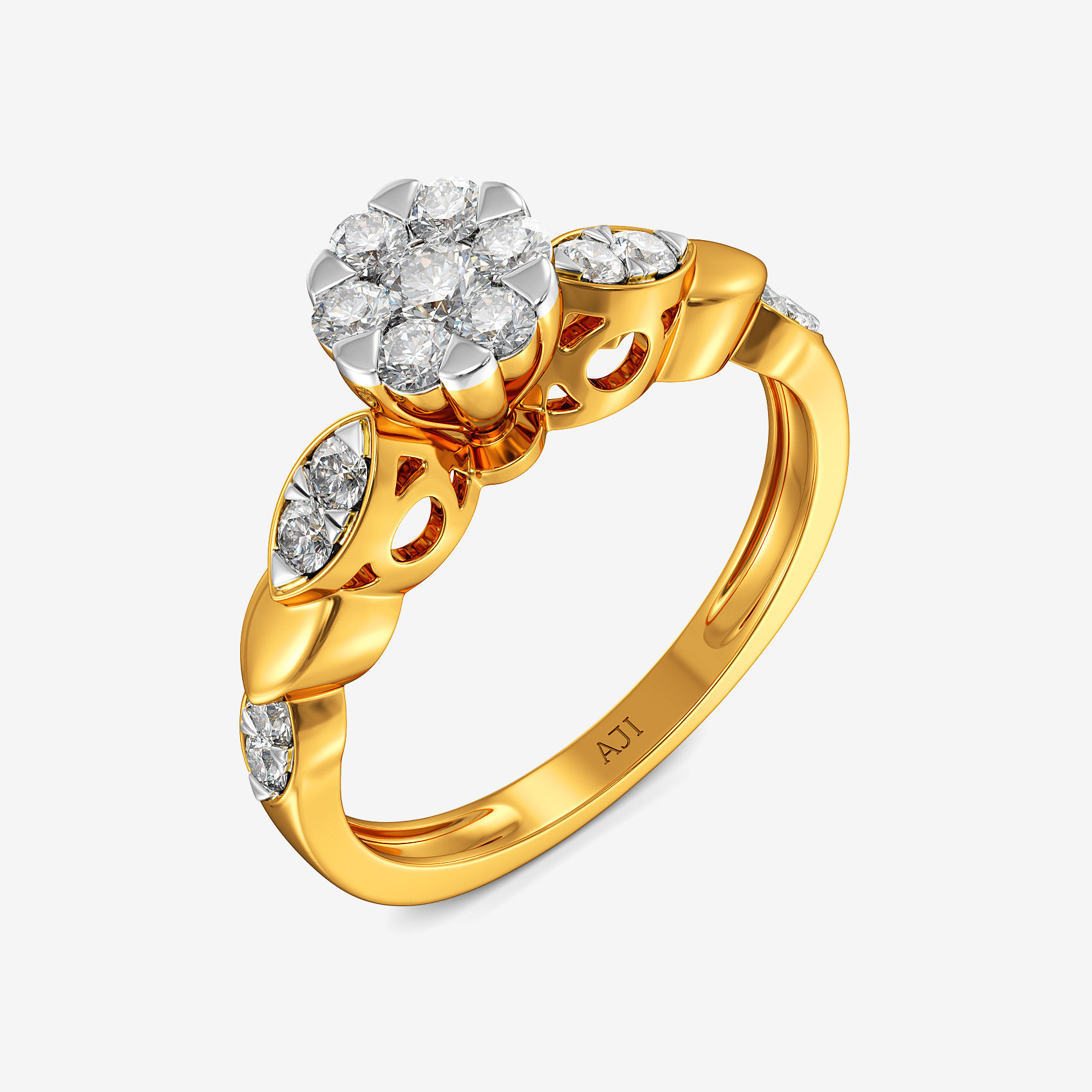 Radiant Bloom Gold Ring