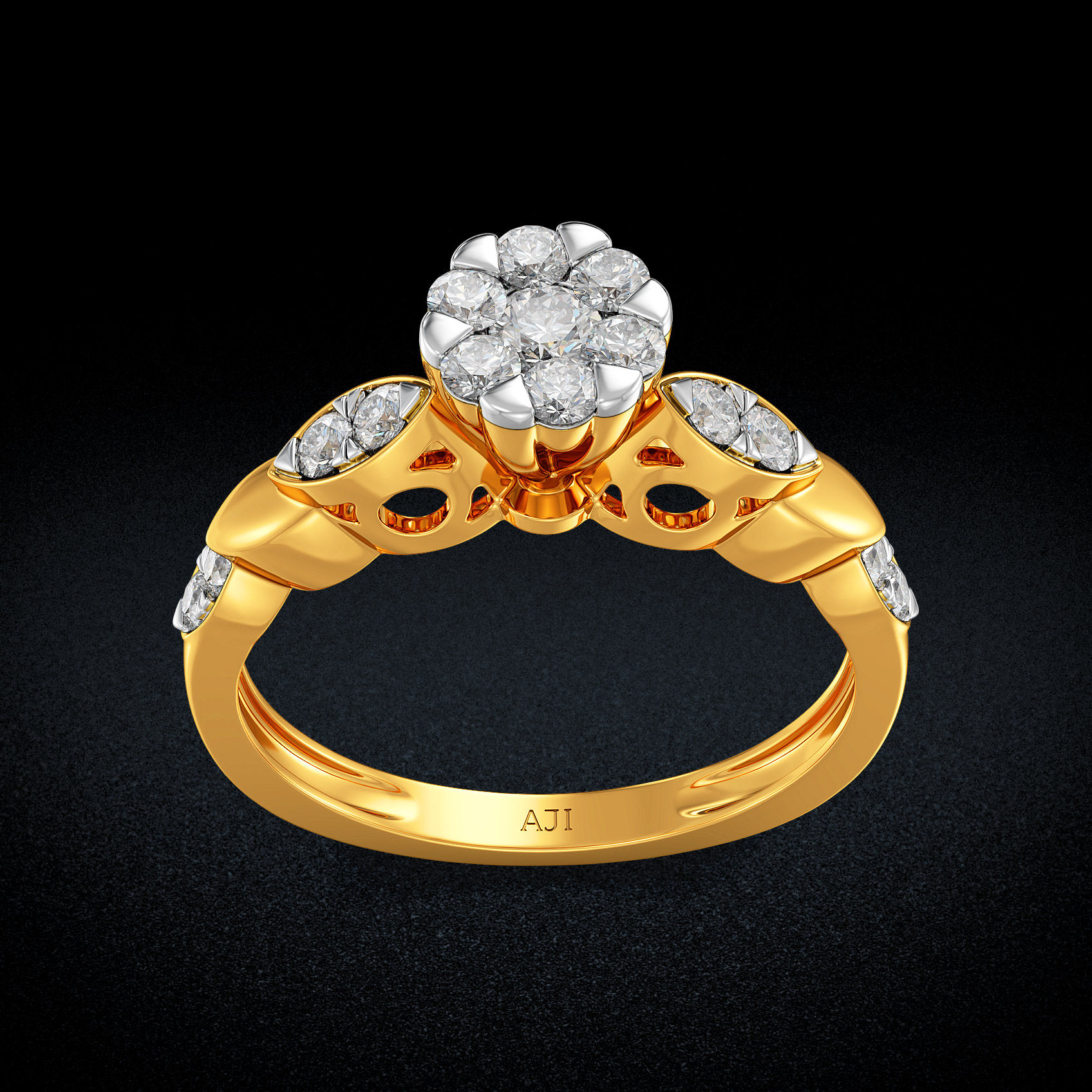 Radiant Bloom Gold Ring image