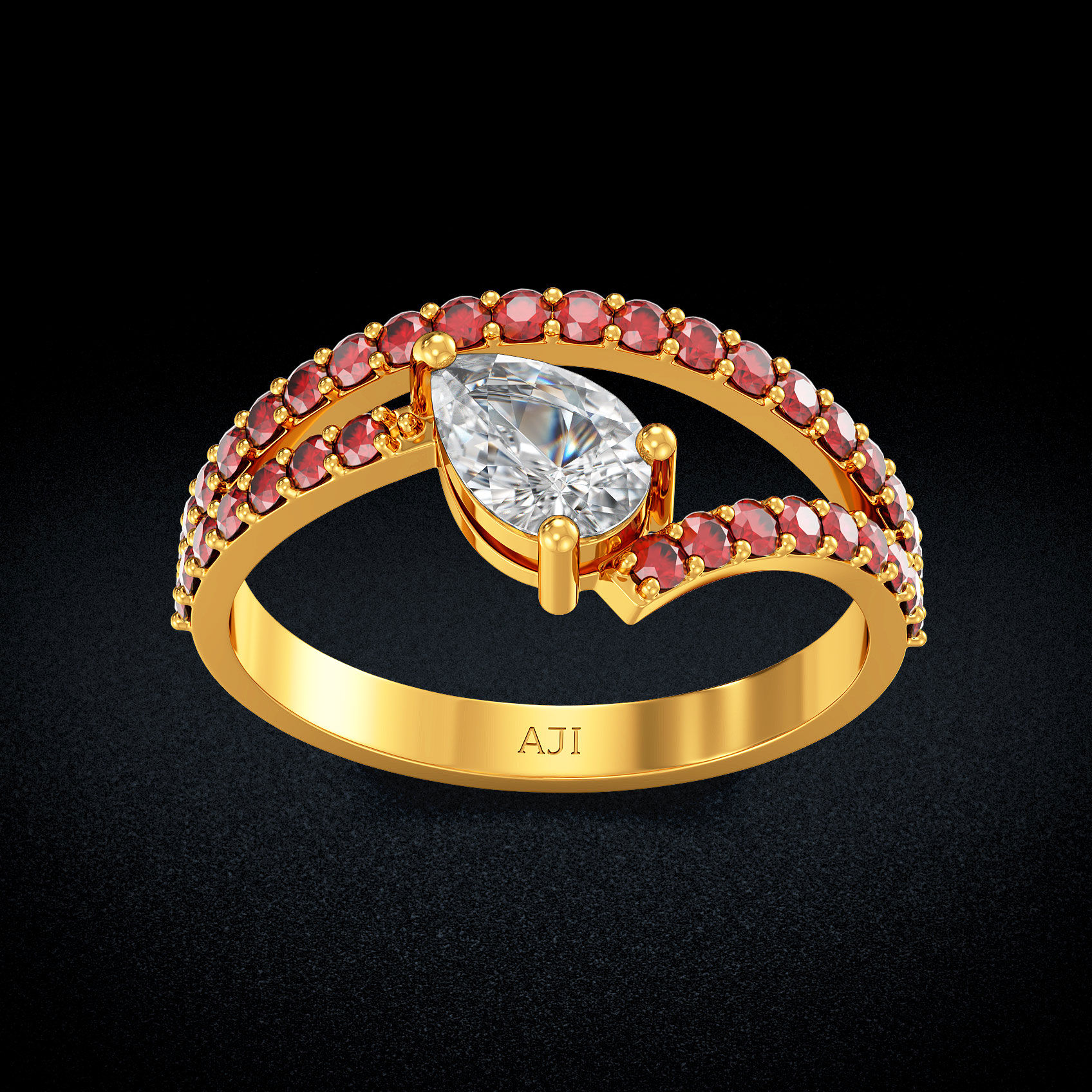 Glint Dew Gold Ring image