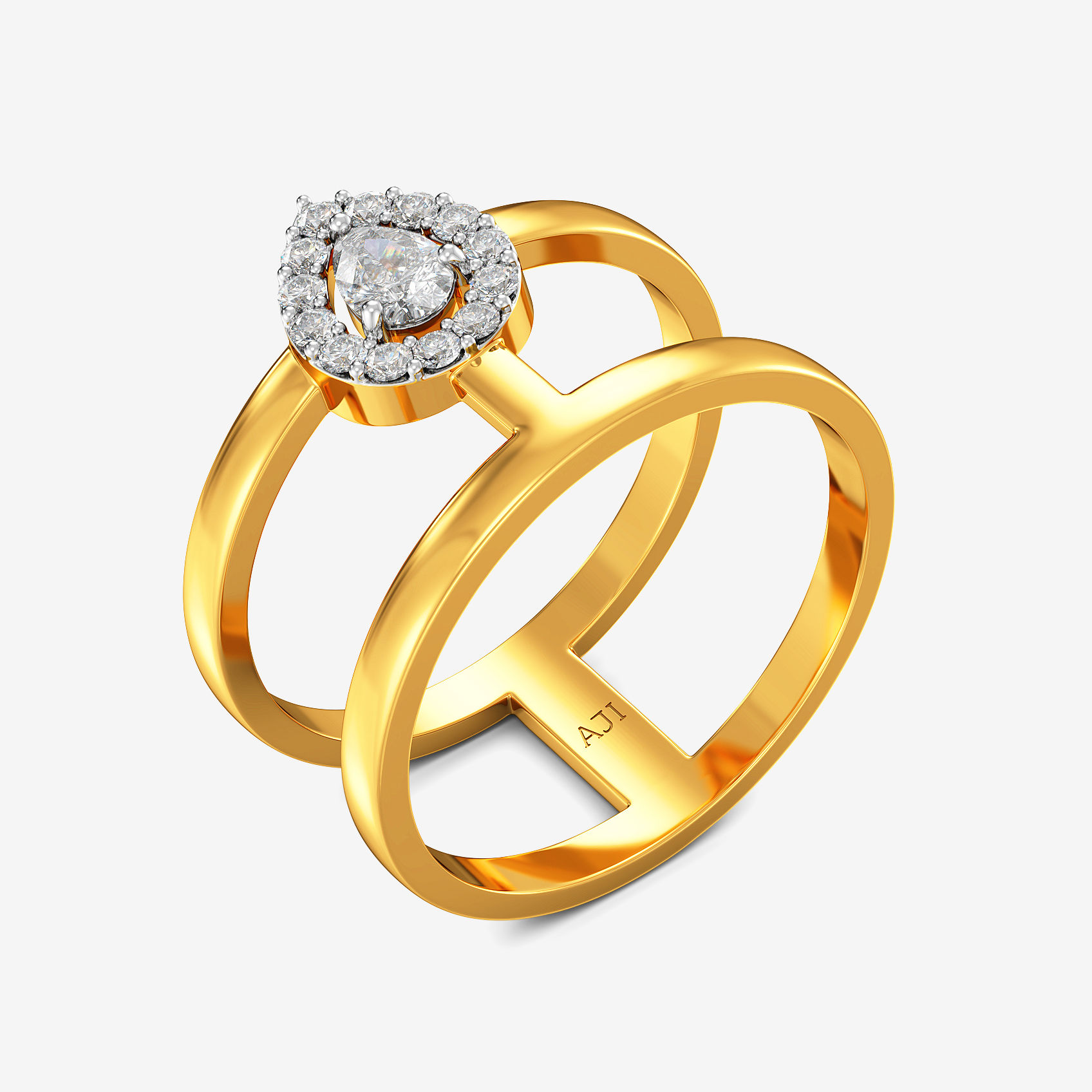 Dewy Stack Gold Ring