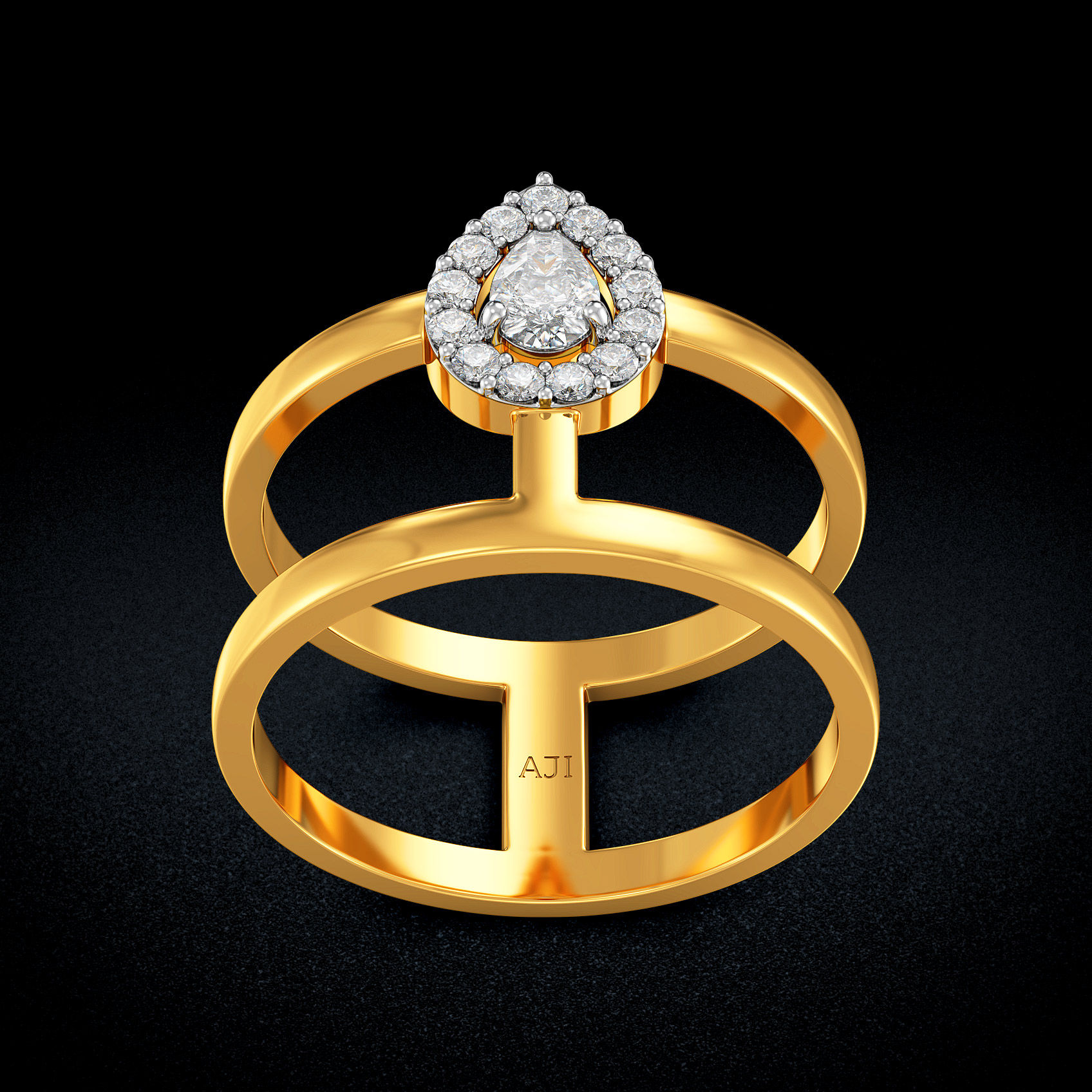 Dewy Stack Gold Ring image