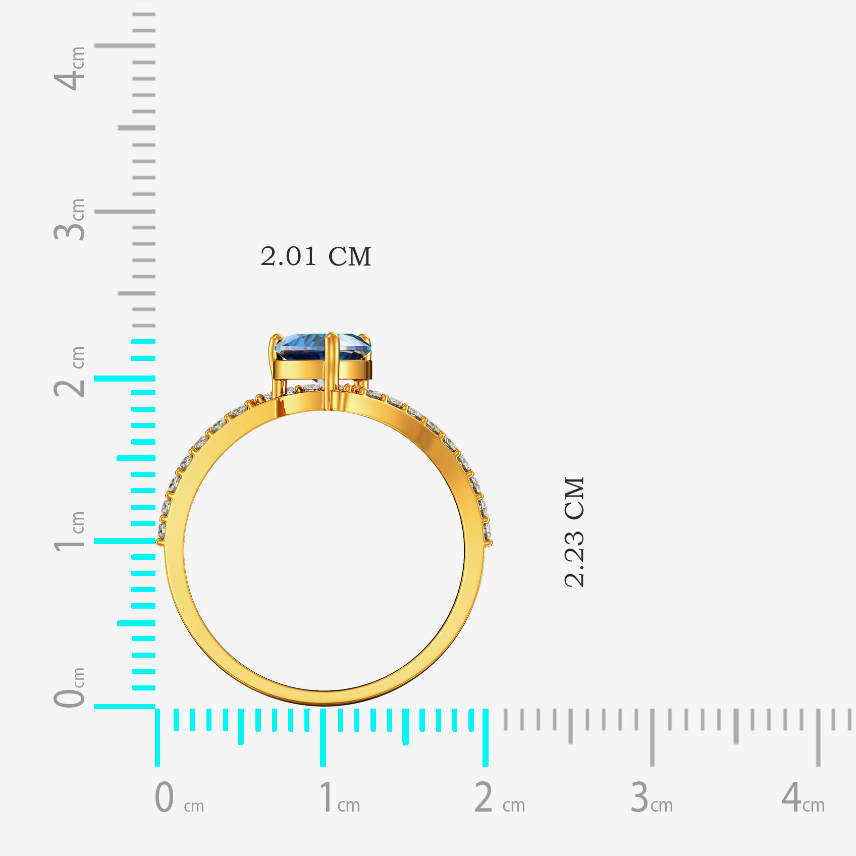 Azure Love Gold Ring alternate view 3