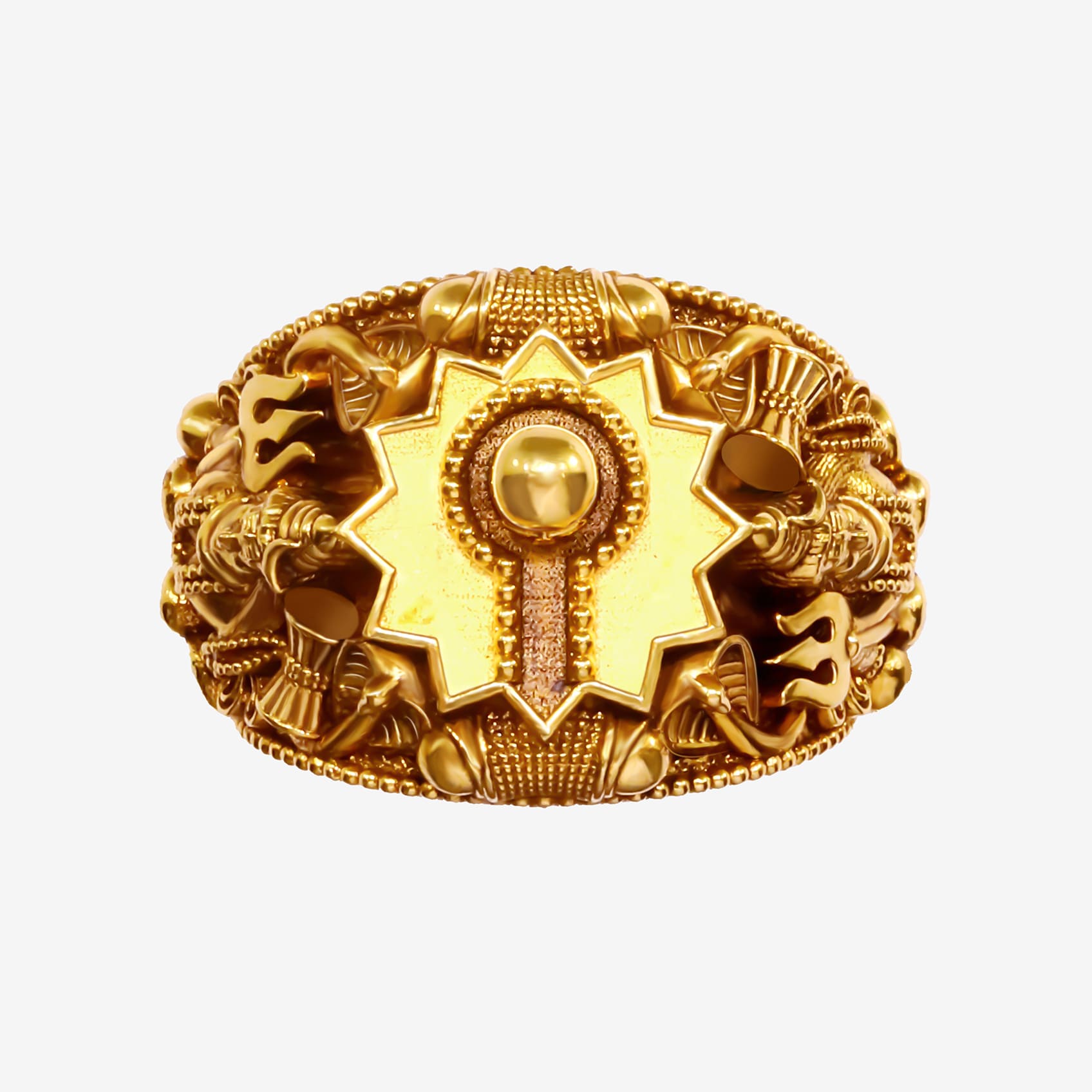 Shiv Rhythm Mens Gold Ring image