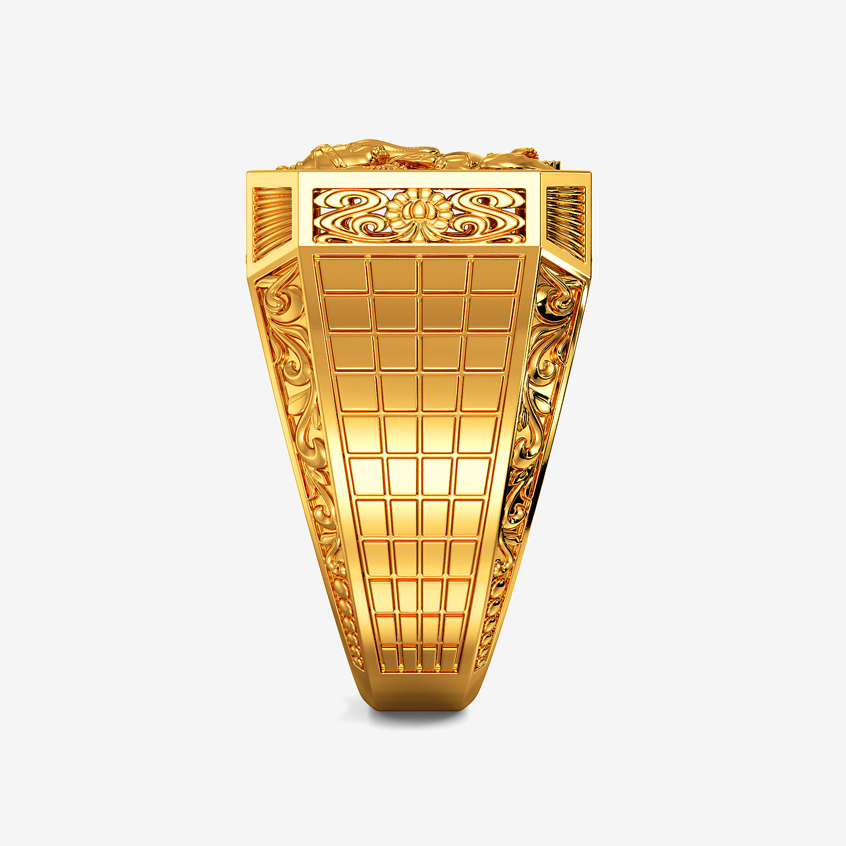 Ganesh Amrit Mens Gold Ring alternate view 1