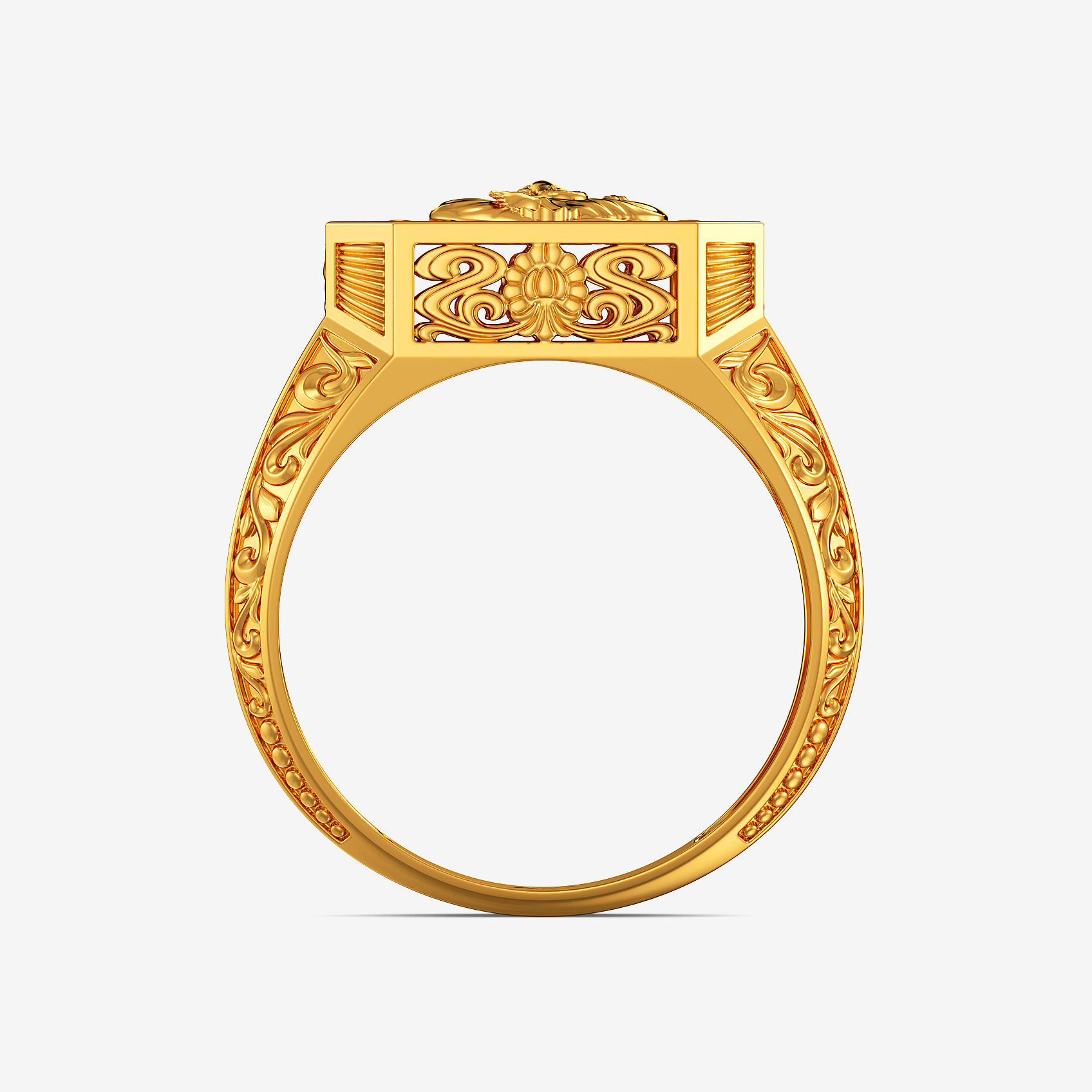 Ganesh Amrit Mens Gold Ring alternate view 2