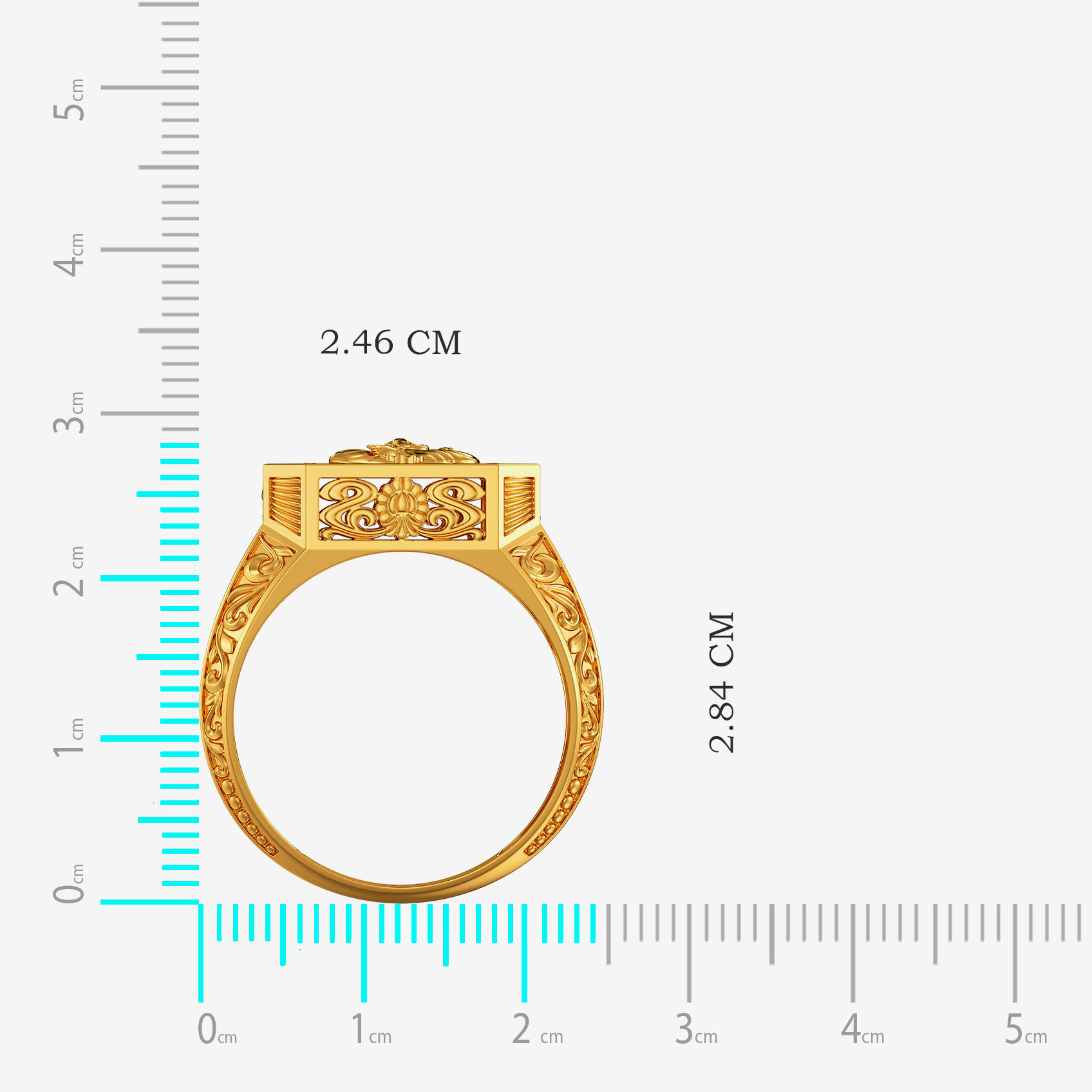 Ganesh Amrit Mens Gold Ring alternate view 3