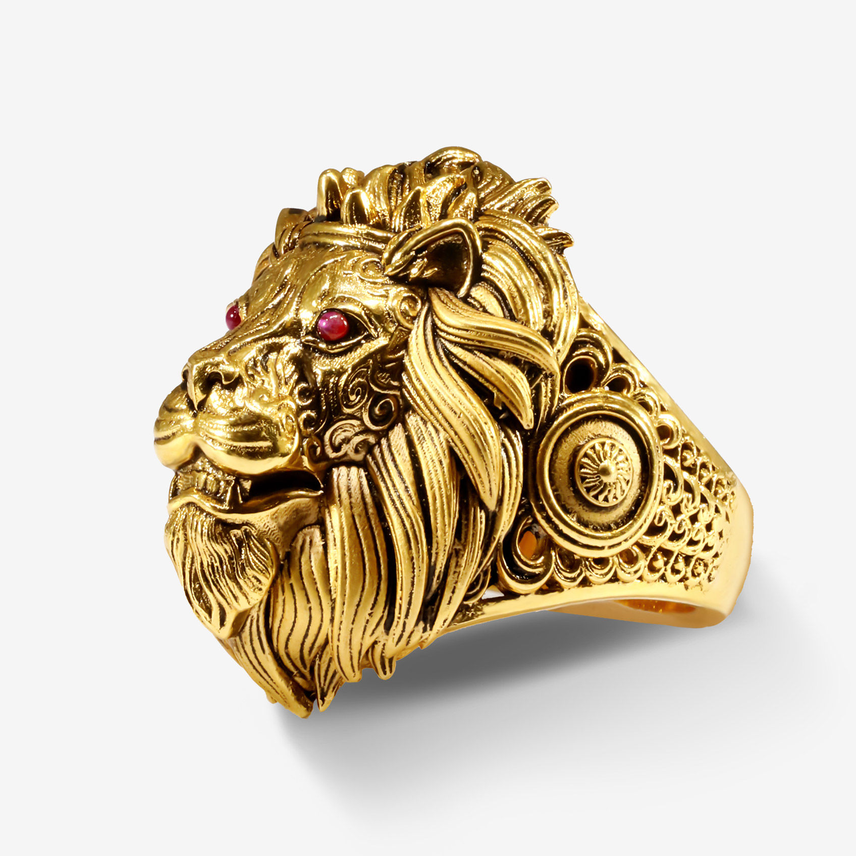 Lion Sovereign Gold Mens Ring