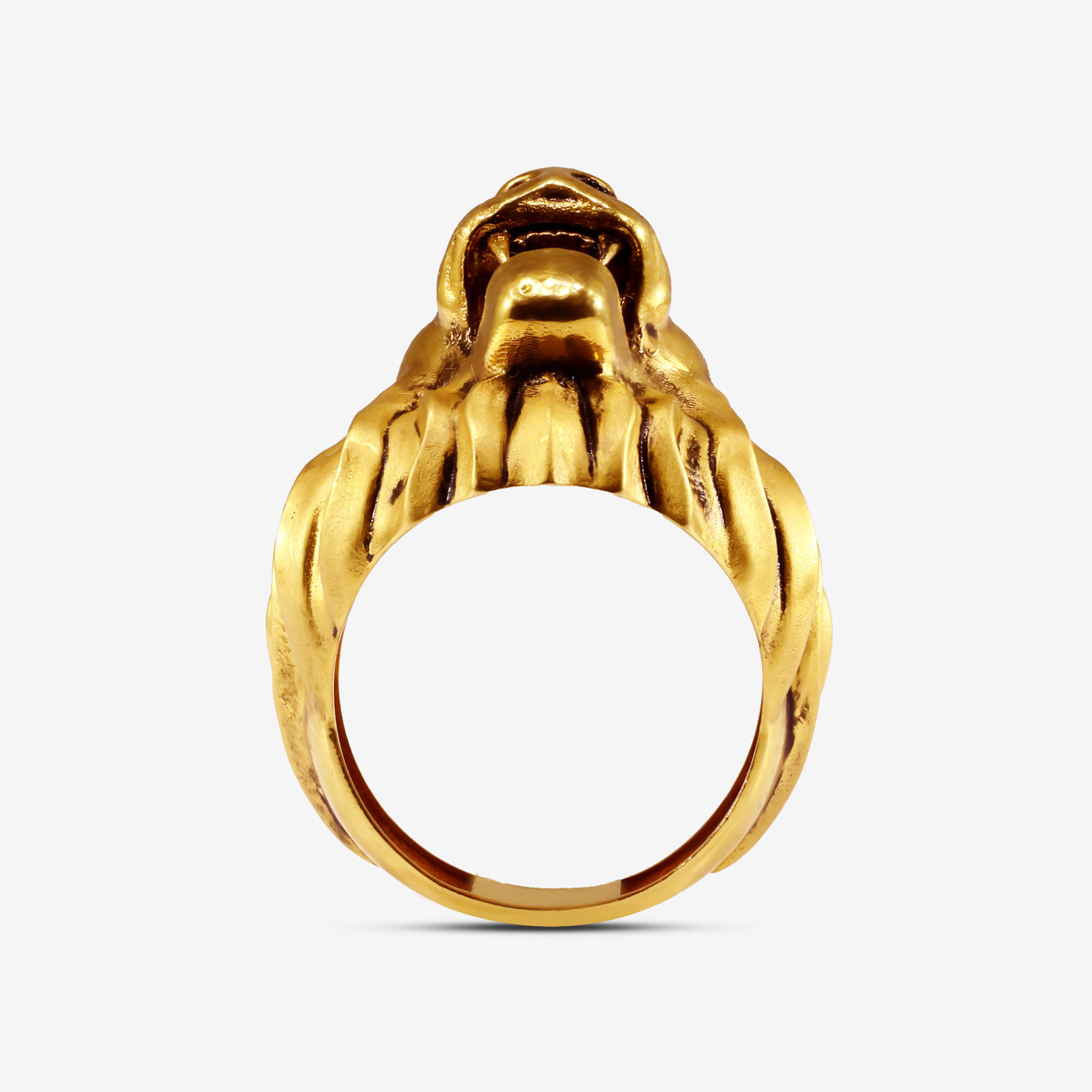 Roaring King Gold Mens Ring alternate view 2