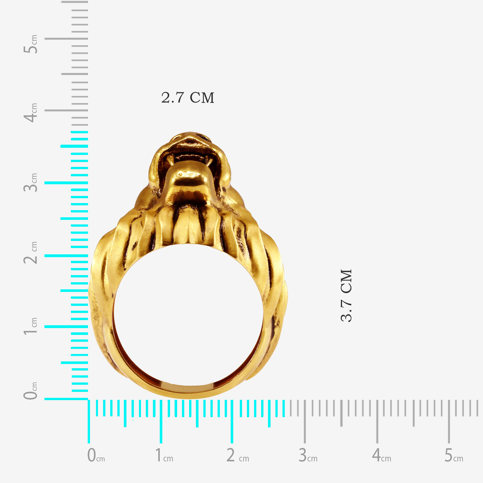 Roaring King Gold Mens Ring alternate view 3