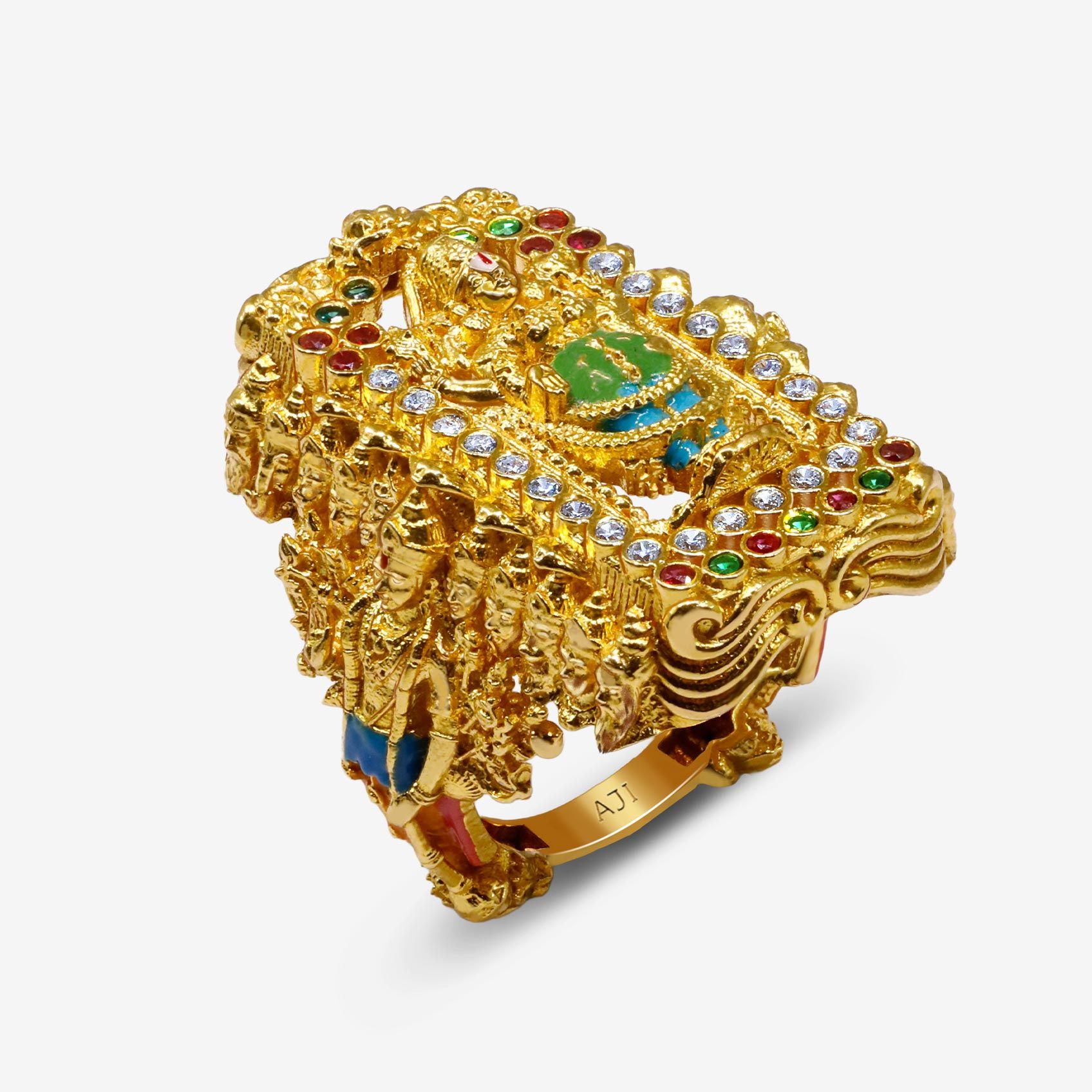 Vishwaroop Splendor Gold Ring