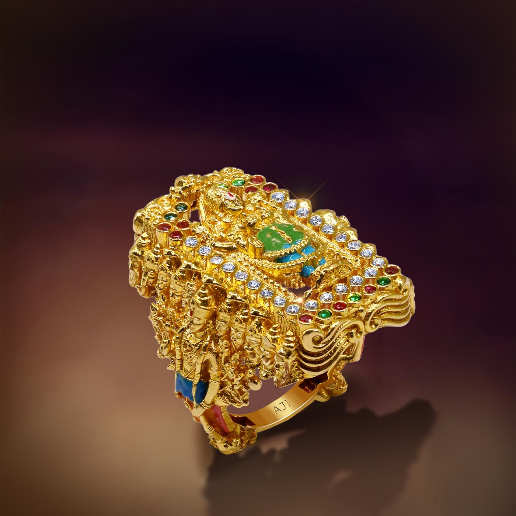 Vishwaroop Splendor Gold Ring image