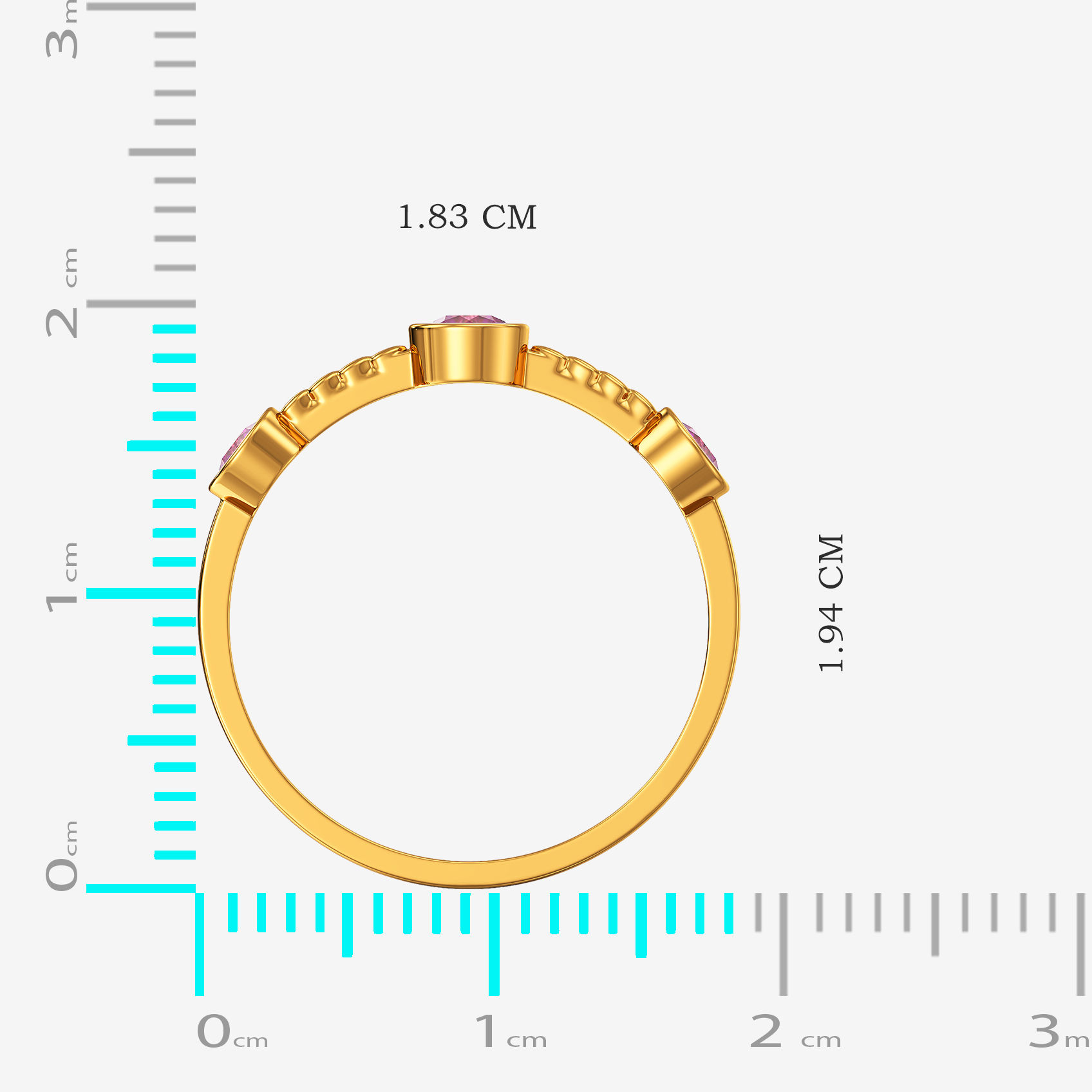 Triple Glow Gold Ring alternate view 3