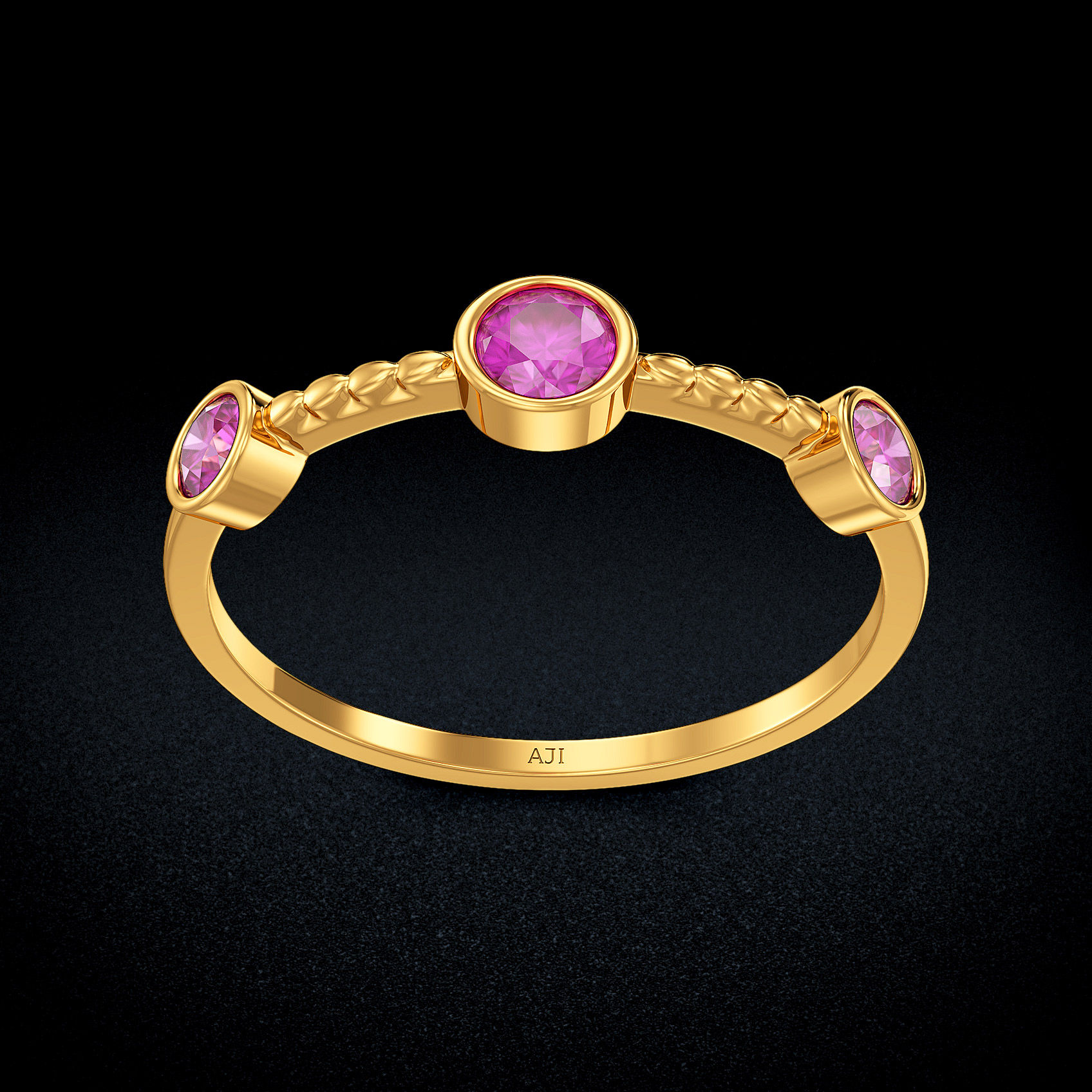 Triple Glow Gold Ring image