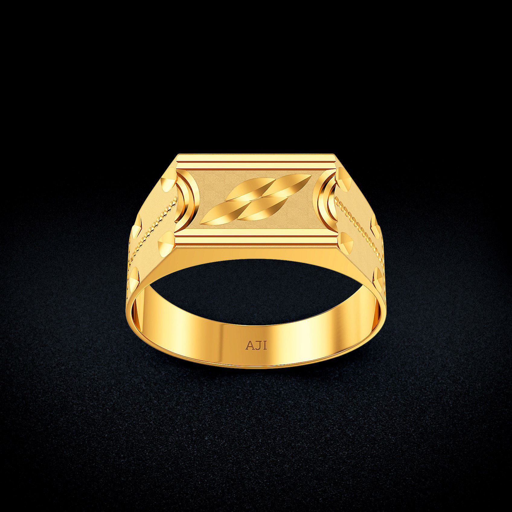 Vine Stripe Gold Kids Ring image