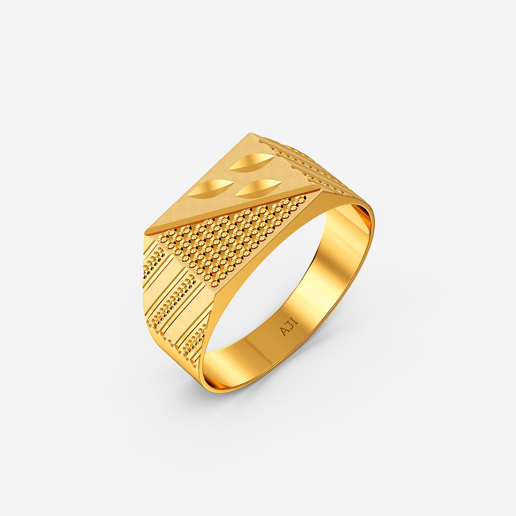 Leaf Edge Gold Kids Ring