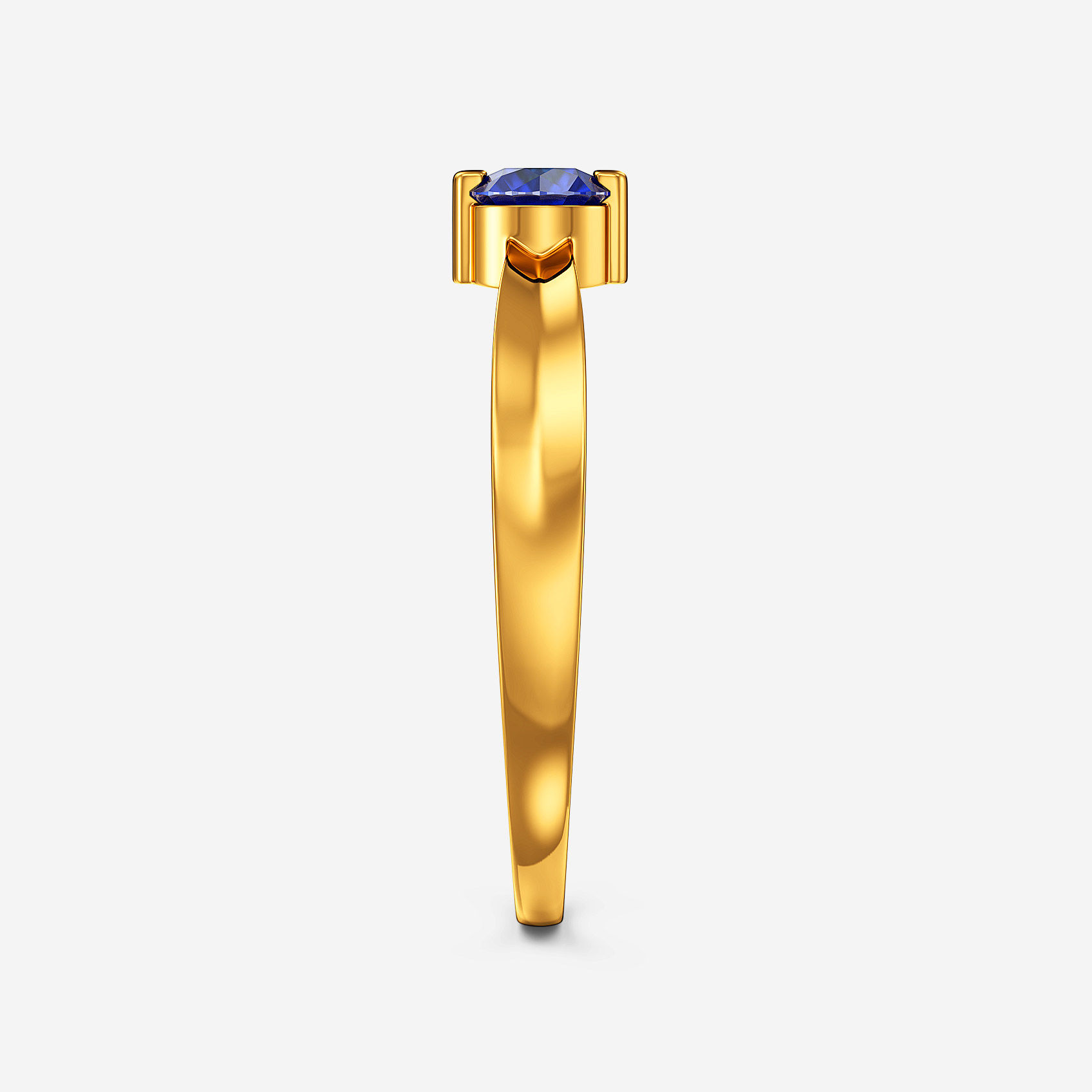 Azure Solo Gold Ring alternate view 1