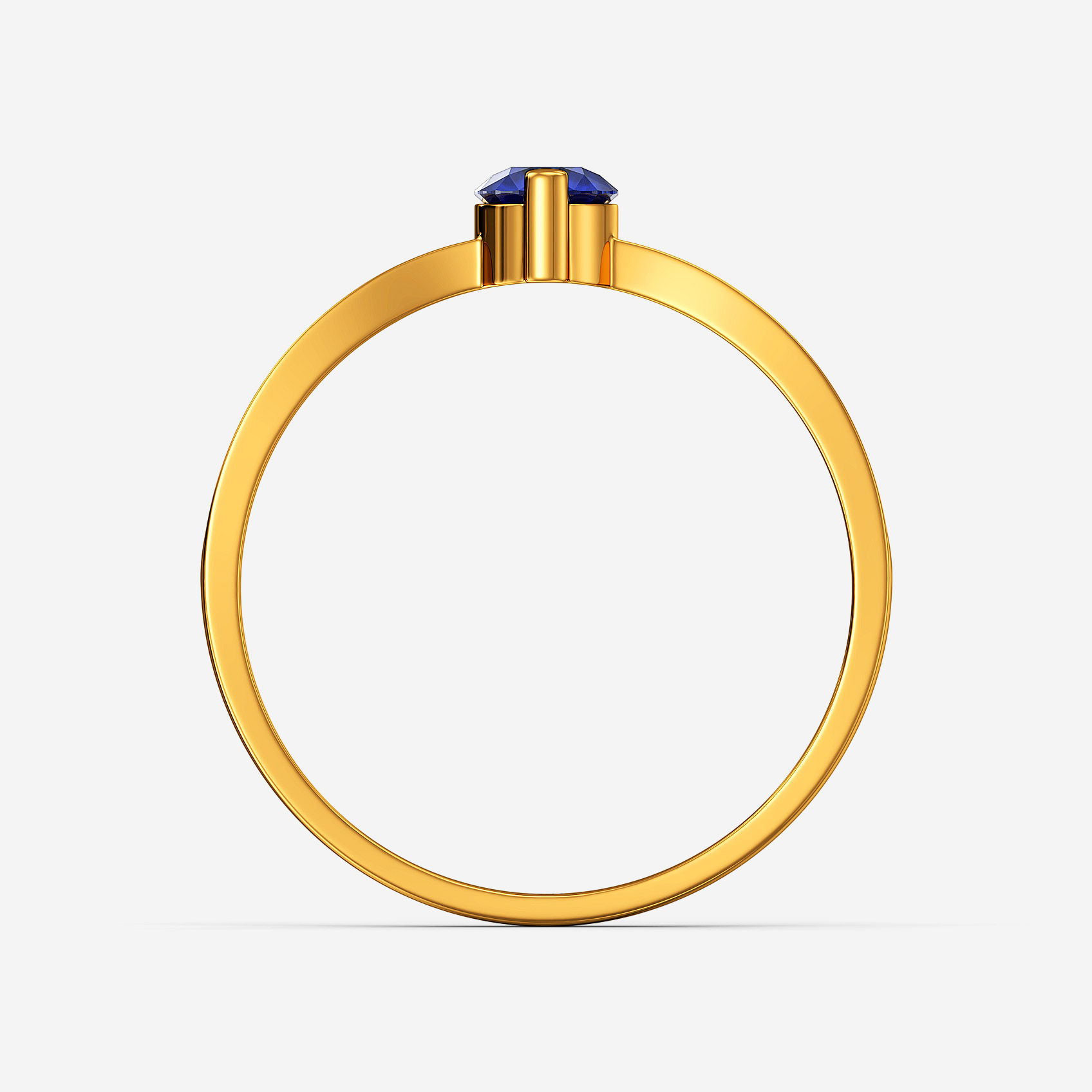 Azure Solo Gold Ring alternate view 2