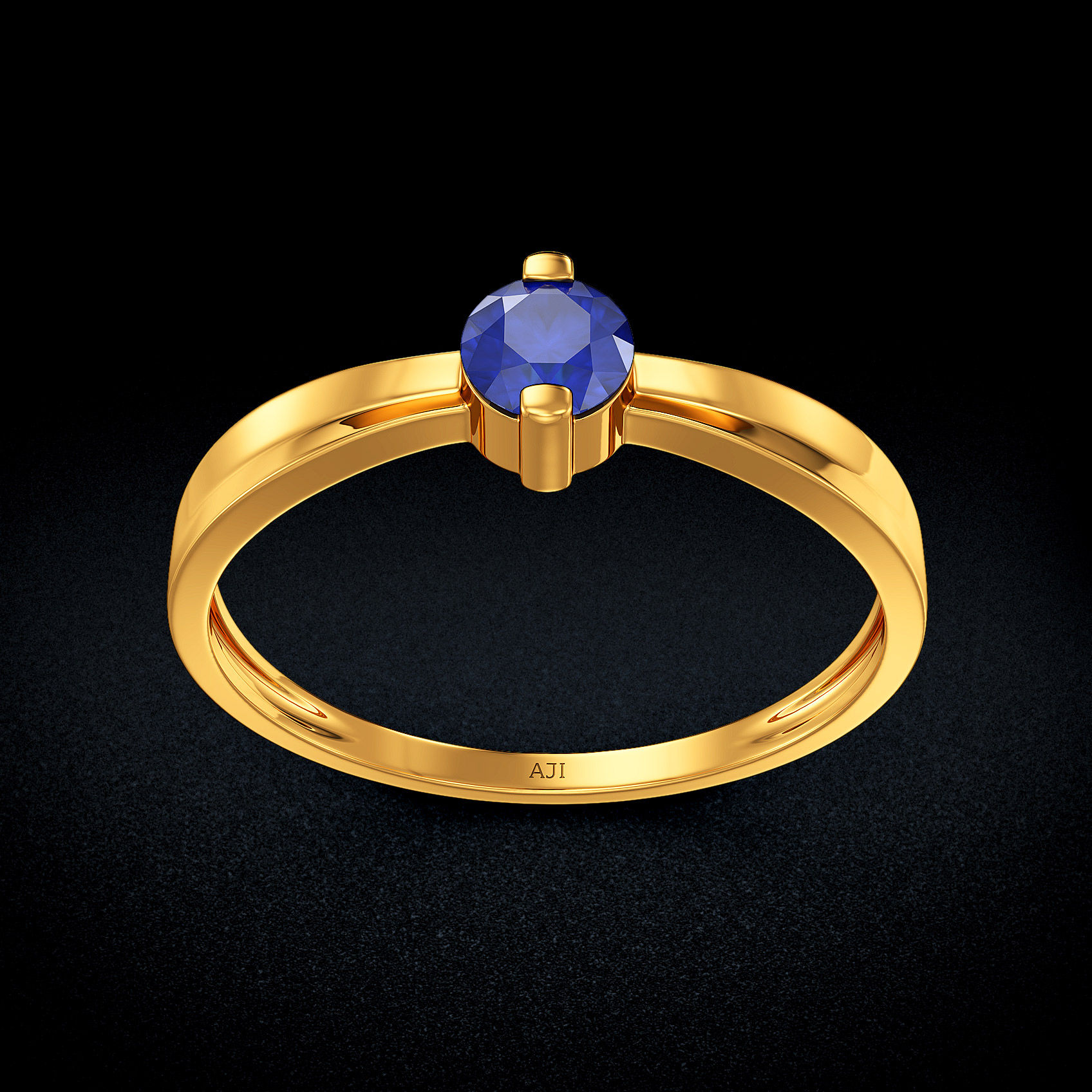 Azure Solo Gold Ring image