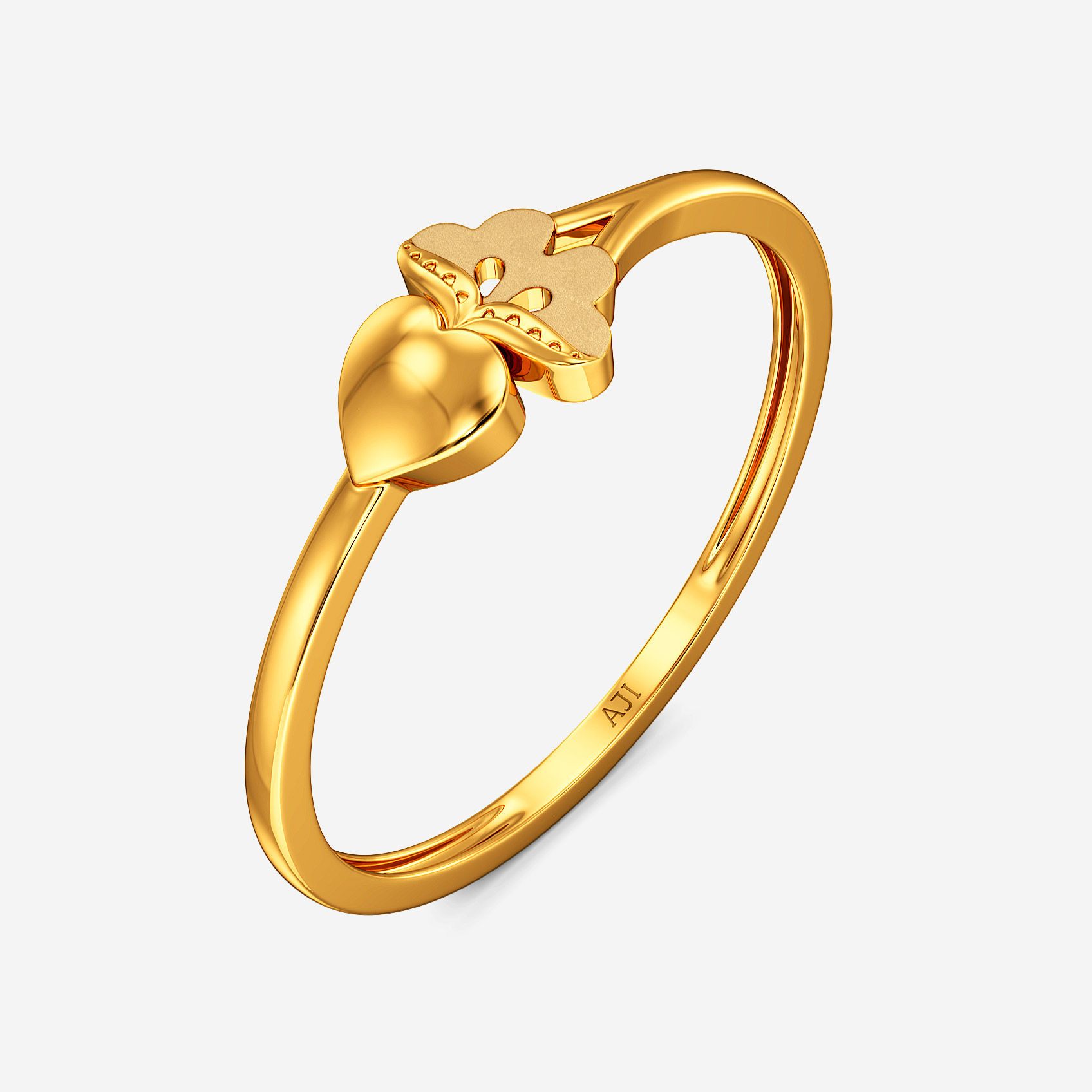 Heart Flora Glow Gold Ring