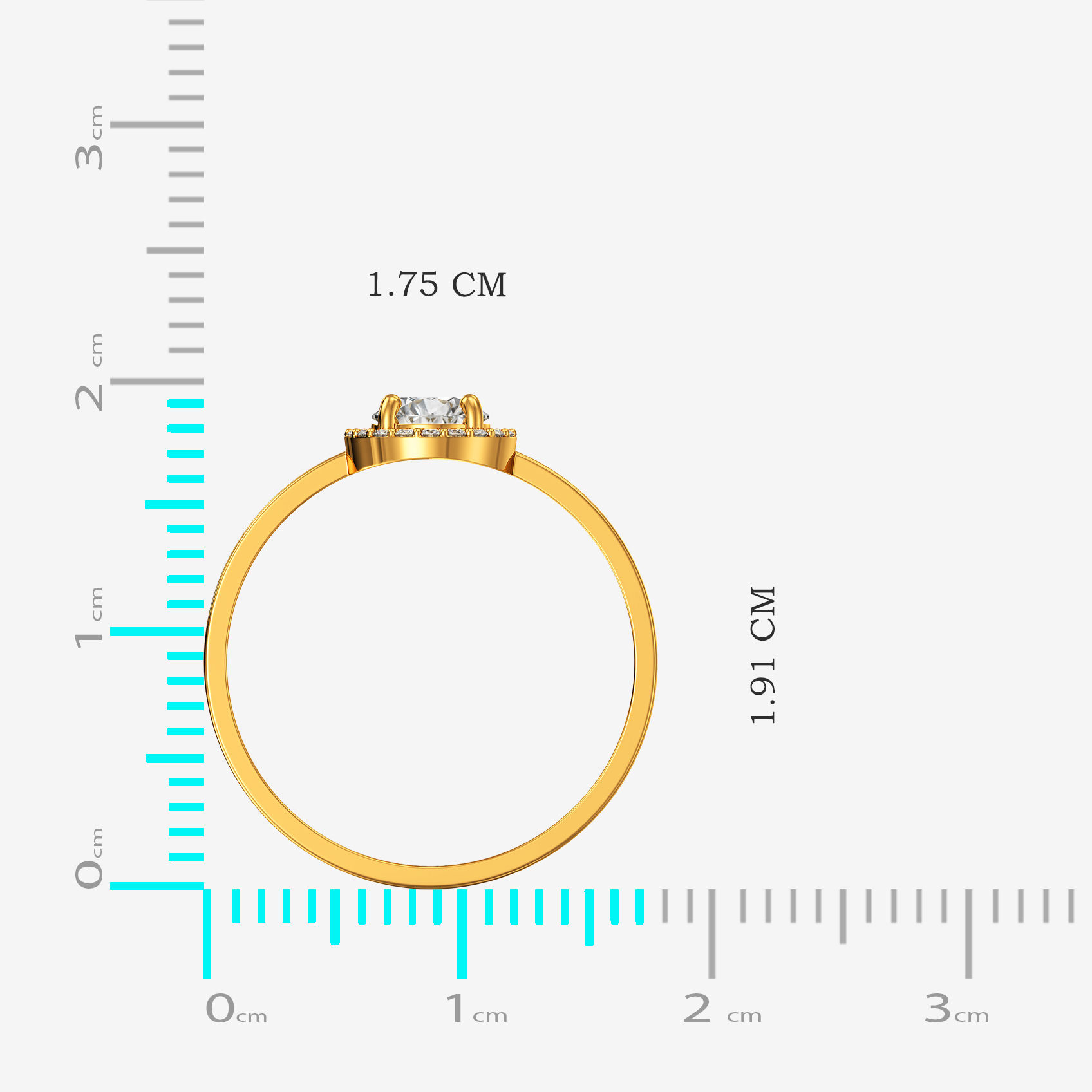 Solo Drop Gold Ring alternate view 3