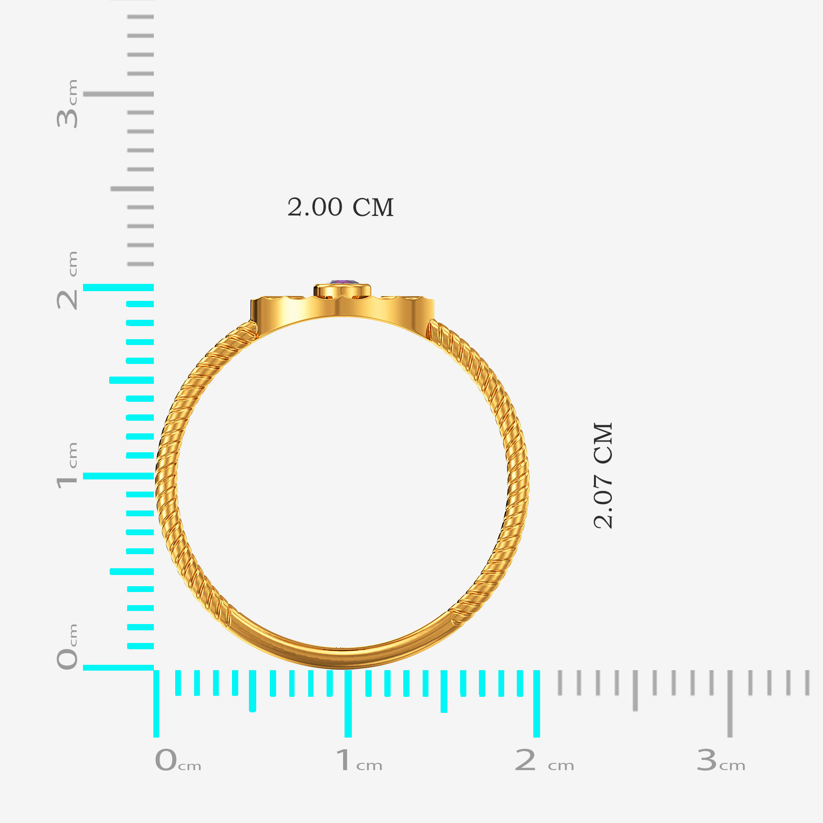Purple Aura Gold Ring alternate view 3