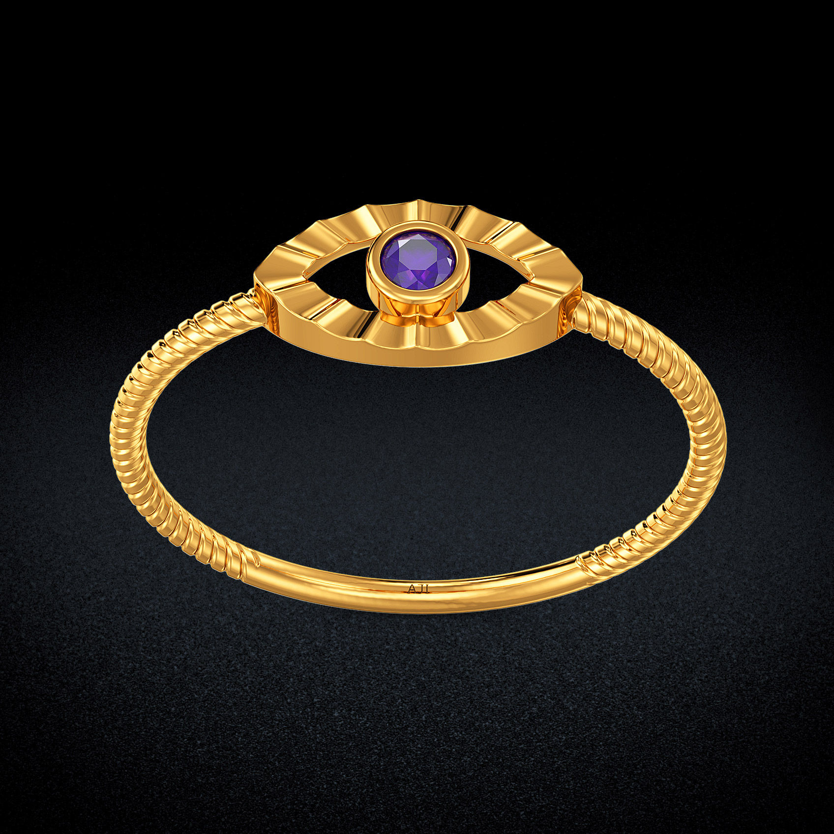 Purple Aura Gold Ring image