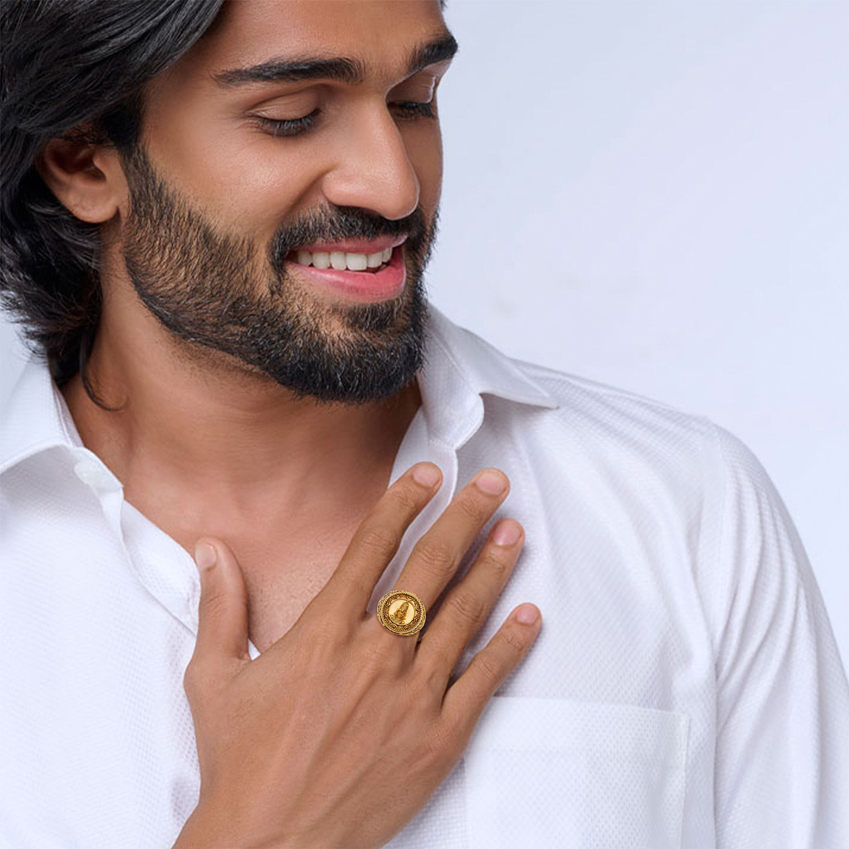 Venkata Aura Gold Mens Ring image