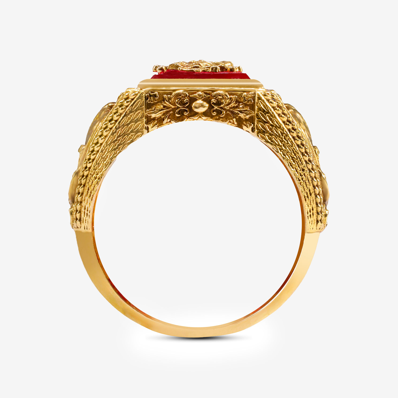 Ekadanta Shine Gold Mens Ring alternate view 2