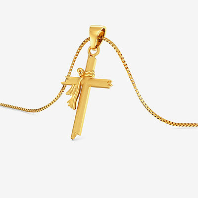 22k Gold Cross Pendant Joyalukkas Buy Yellow Gold Pendants For