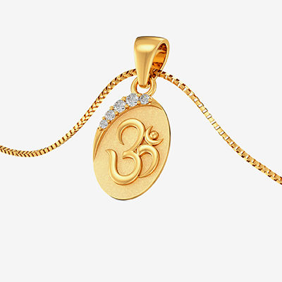Gold Om Pendant - Main Image