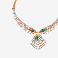 Feather Dew Diamond Necklace