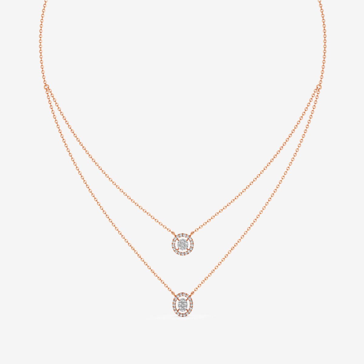 Buy Sleek Layered Diamond Necklace (DSDN00015611) Online from