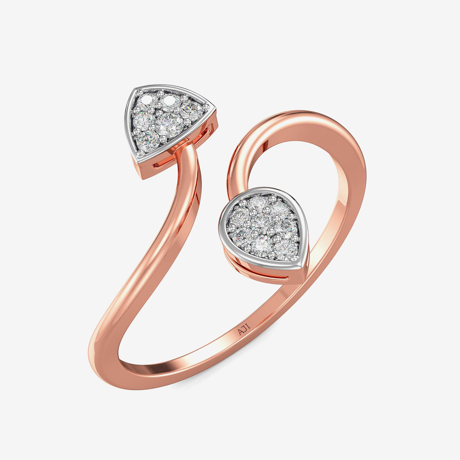Leaflet Shimmering Diamond Ring