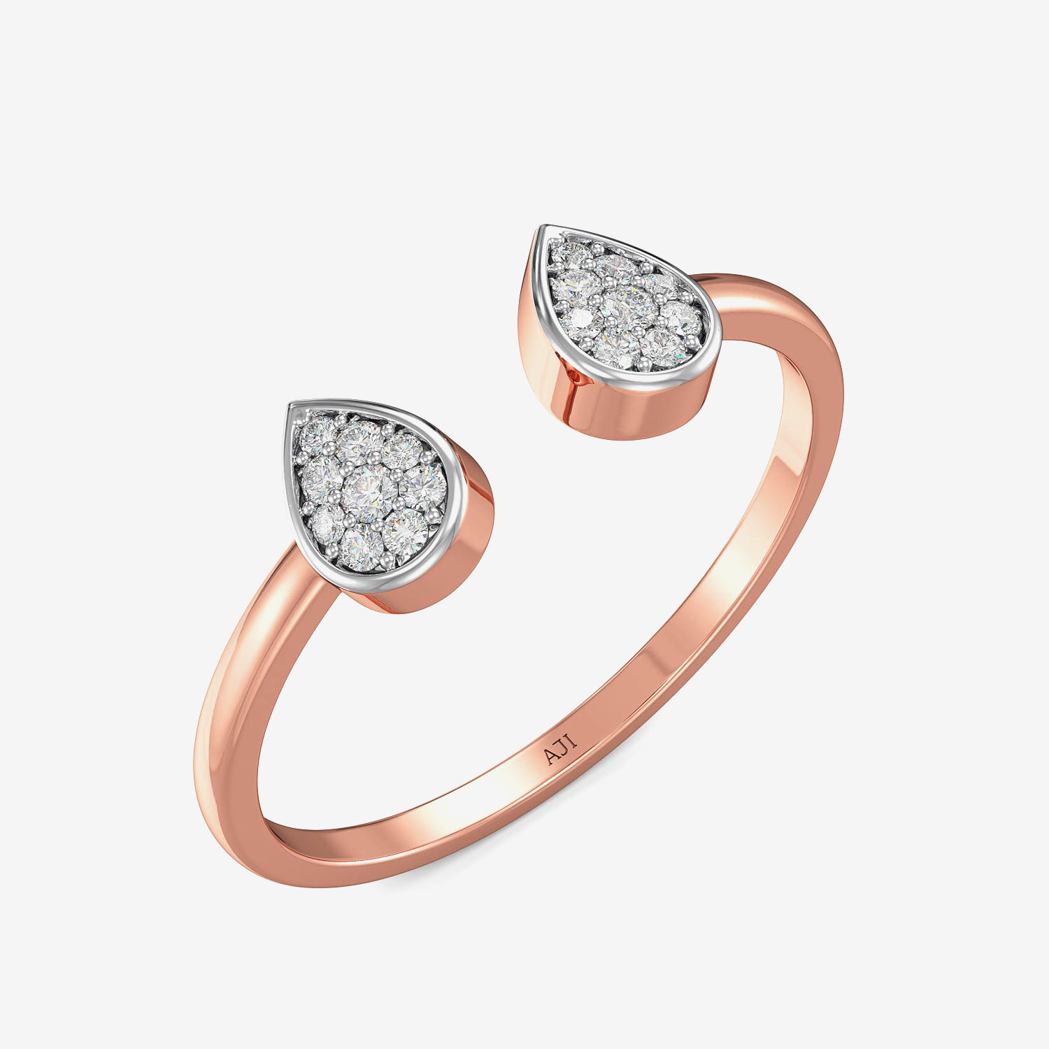 Duo-teardrop Classic Diamond Ring image
