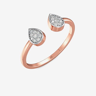 Duo-teardrop Classic Diamond Ring