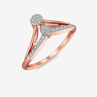 Split Artistic Gleaming Diamond Ring alternate view 1