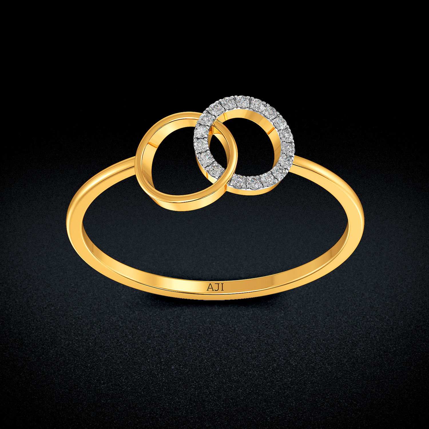 Duo Cross-round Diamond Ring image
