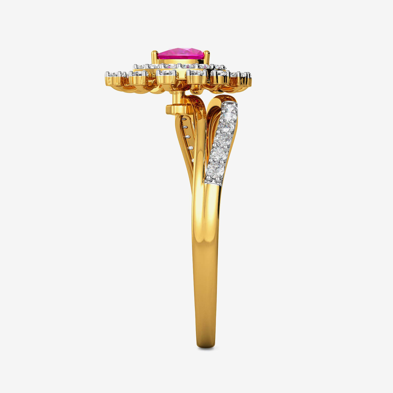 Drippy Teardrop Diamond Ring image