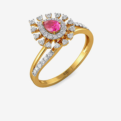 Drippy Teardrop Diamond Ring alternate view 1