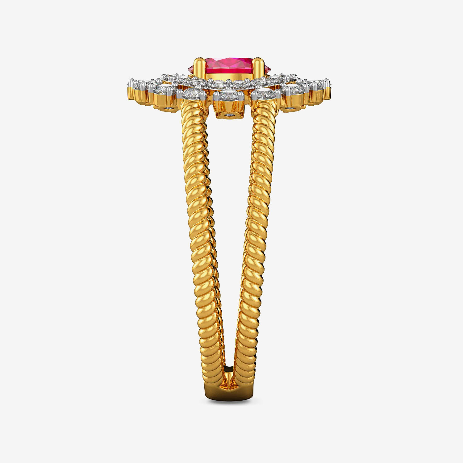 Glowing Sun-floral Diamond Ring image