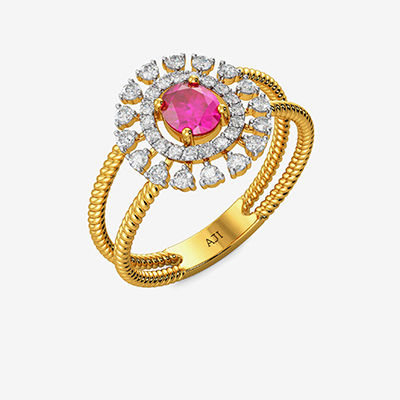 Glowing Sun-floral Diamond Ring alternate view 1